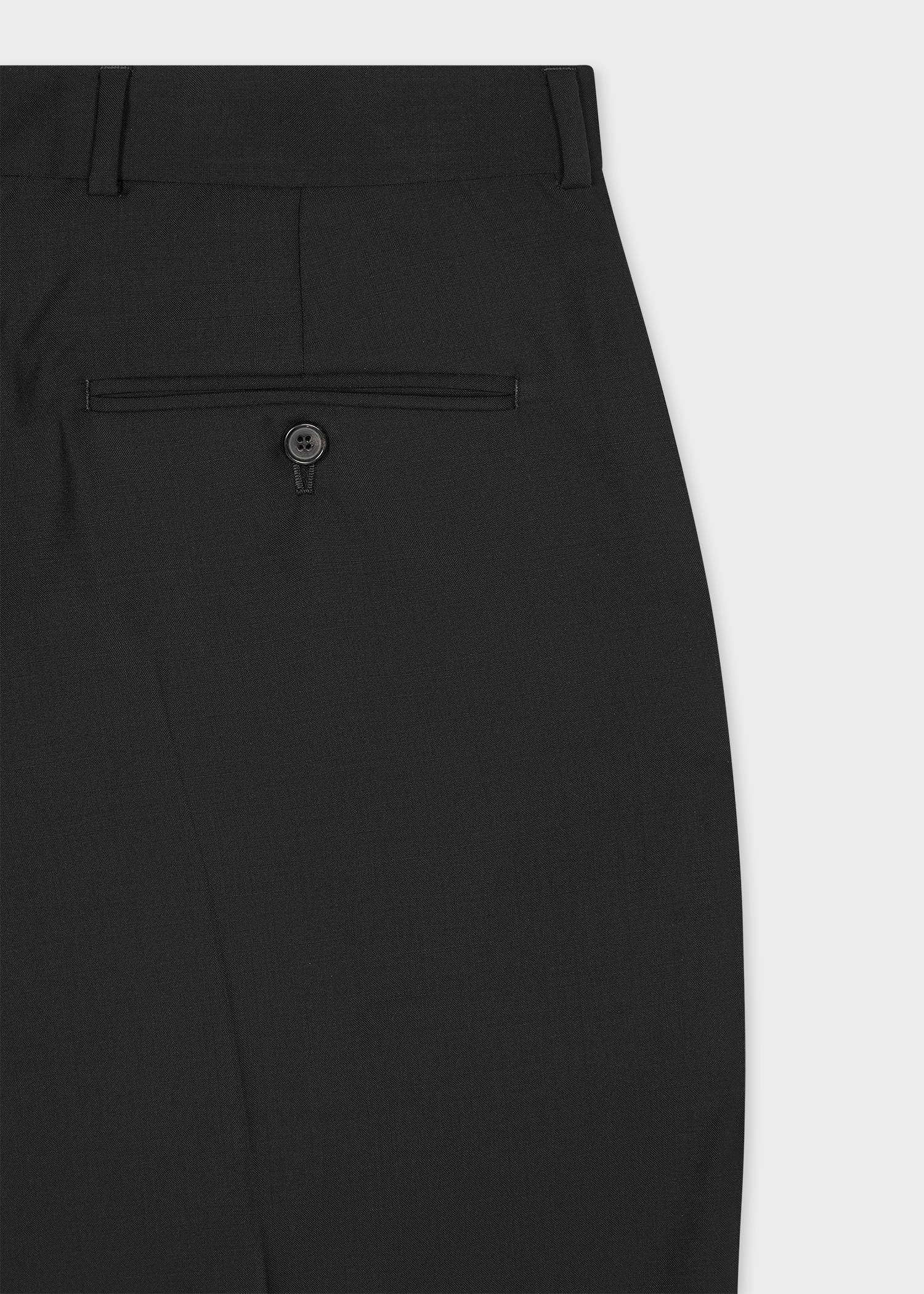 Black Wool-Mohair Pleated Trousers thumbnail 5