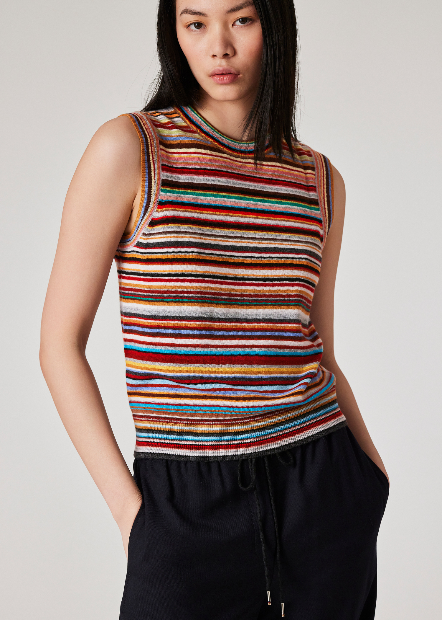 トップス 90s Paul Smith linen vest Paul Smith Signature Stripe Knitted Vest Top | Liberty