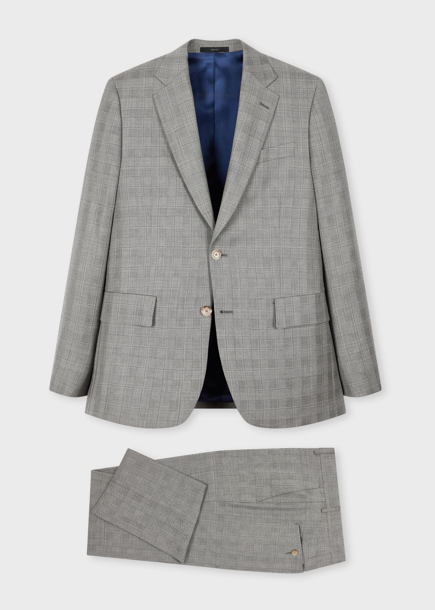 The Brierley - Light Grey Check Wool Suit thumbnail 6