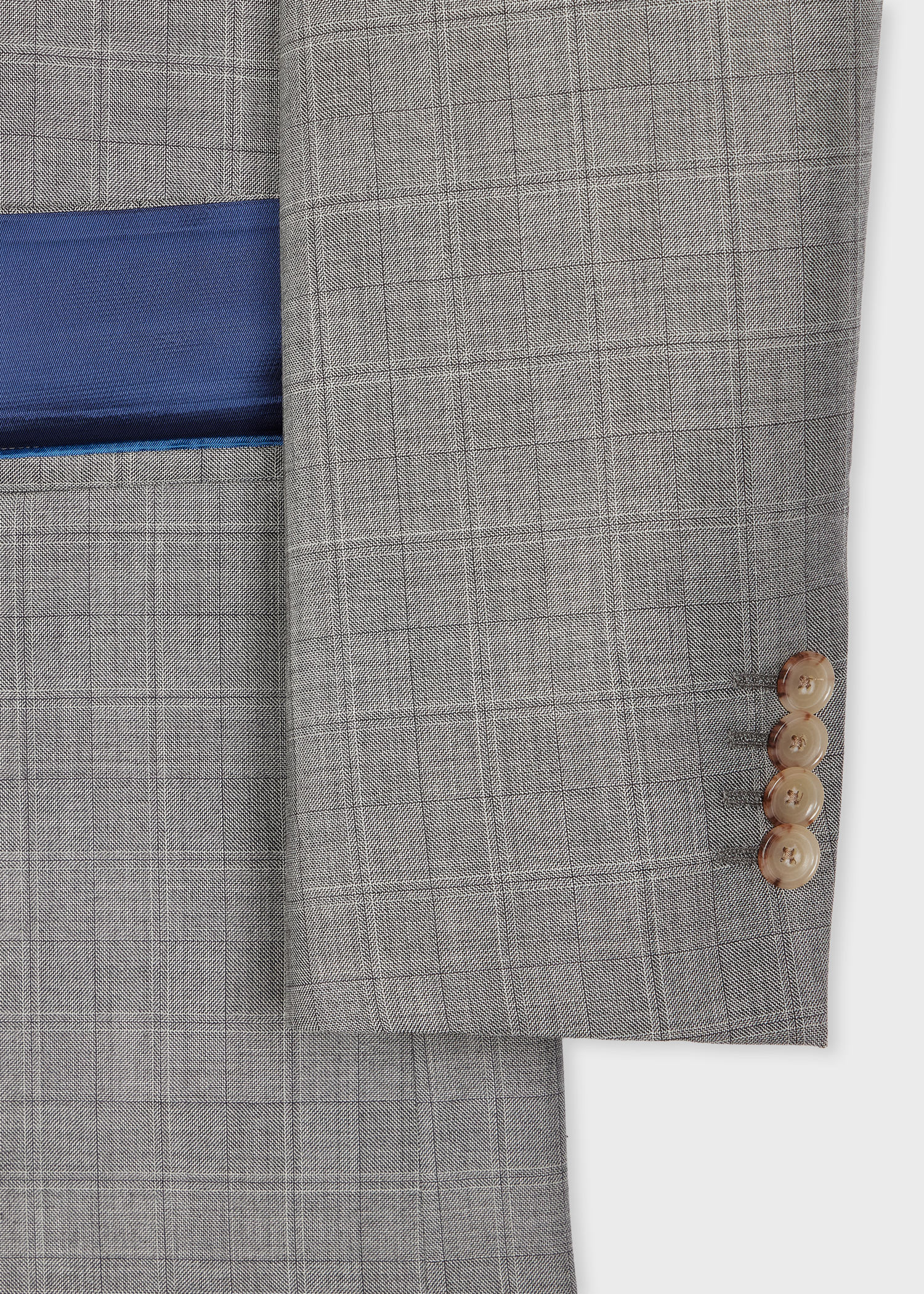 The Brierley - Light Grey Check Wool Suit thumbnail 8