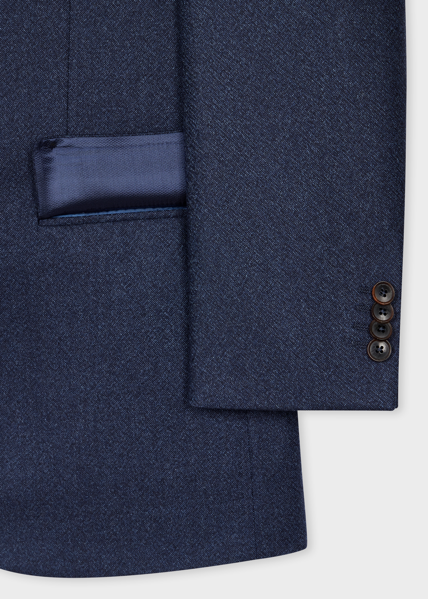 The Soho - Tailored-Fit Navy Capolavoro Tweed Three-Piece Suit thumbnail 10