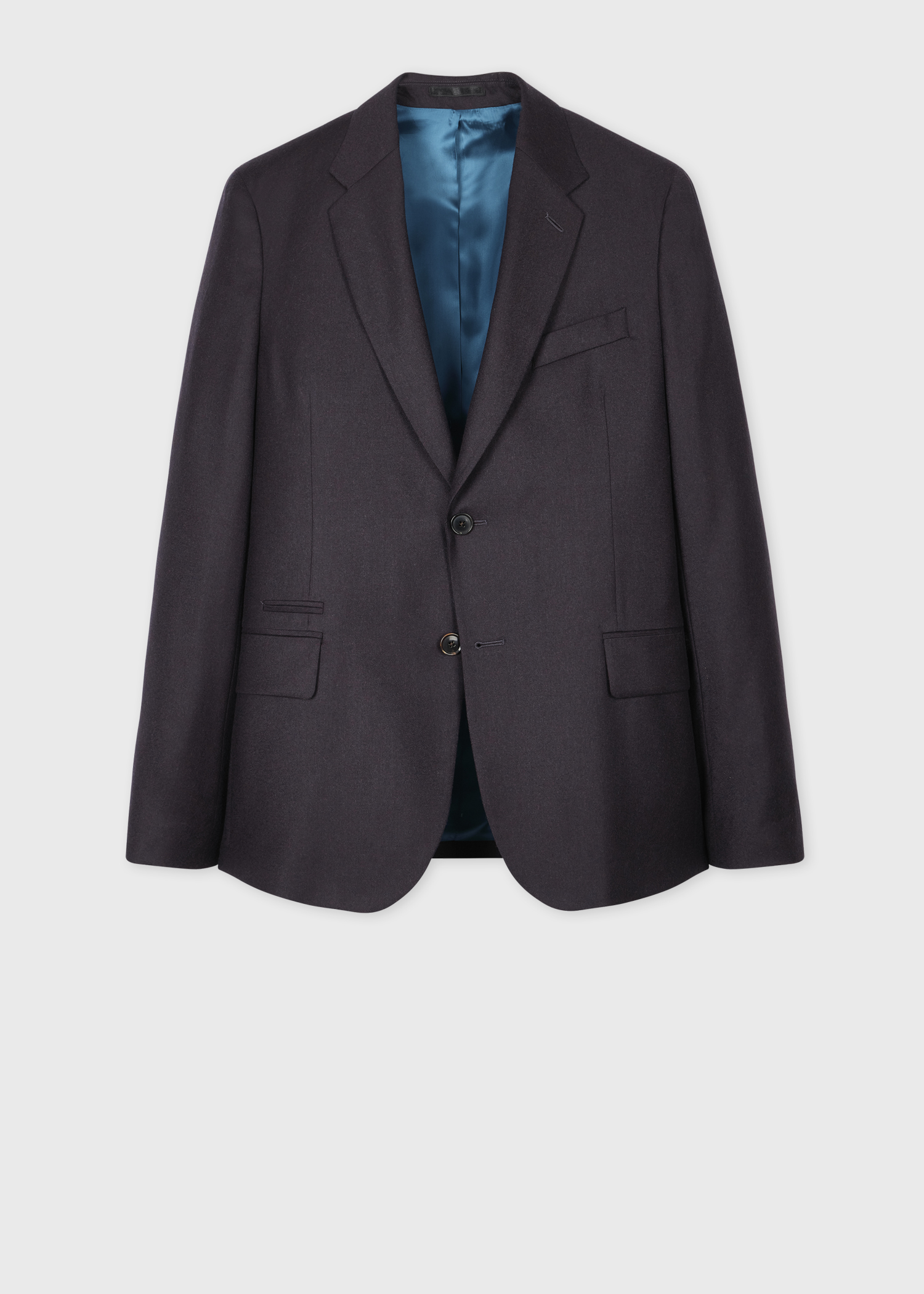 Tailored-Fit Dark Purple Overdyed Wool-Cashmere Flannel Blazer primary image