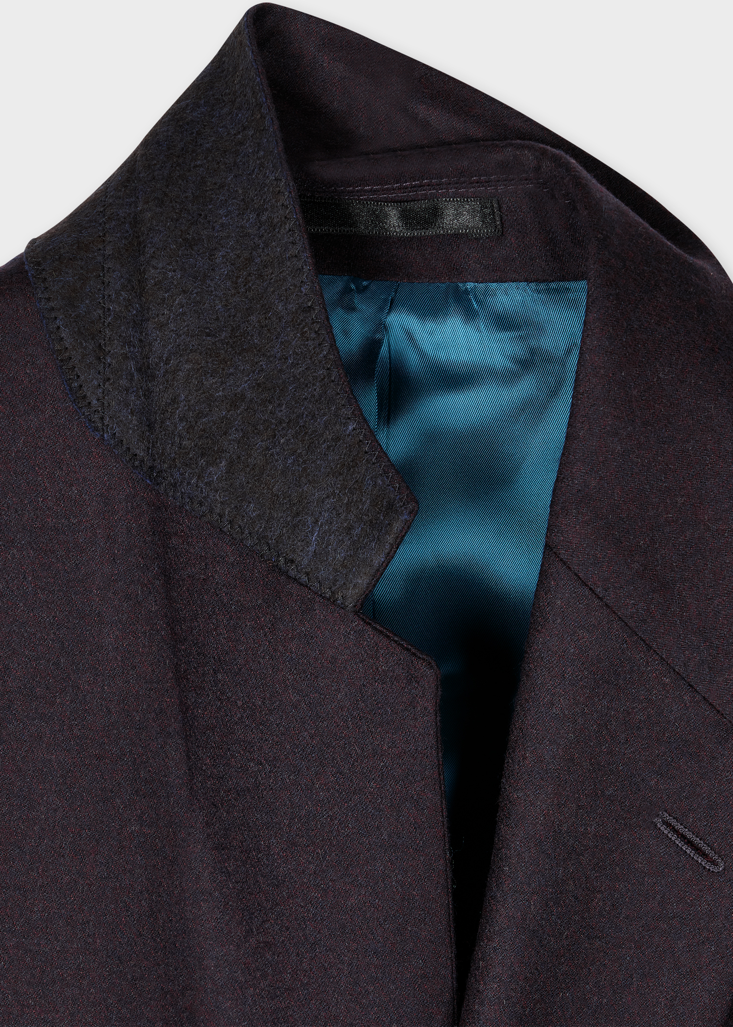 Tailored-Fit Dark Purple Overdyed Wool-Cashmere Flannel Blazer thumbnail 2