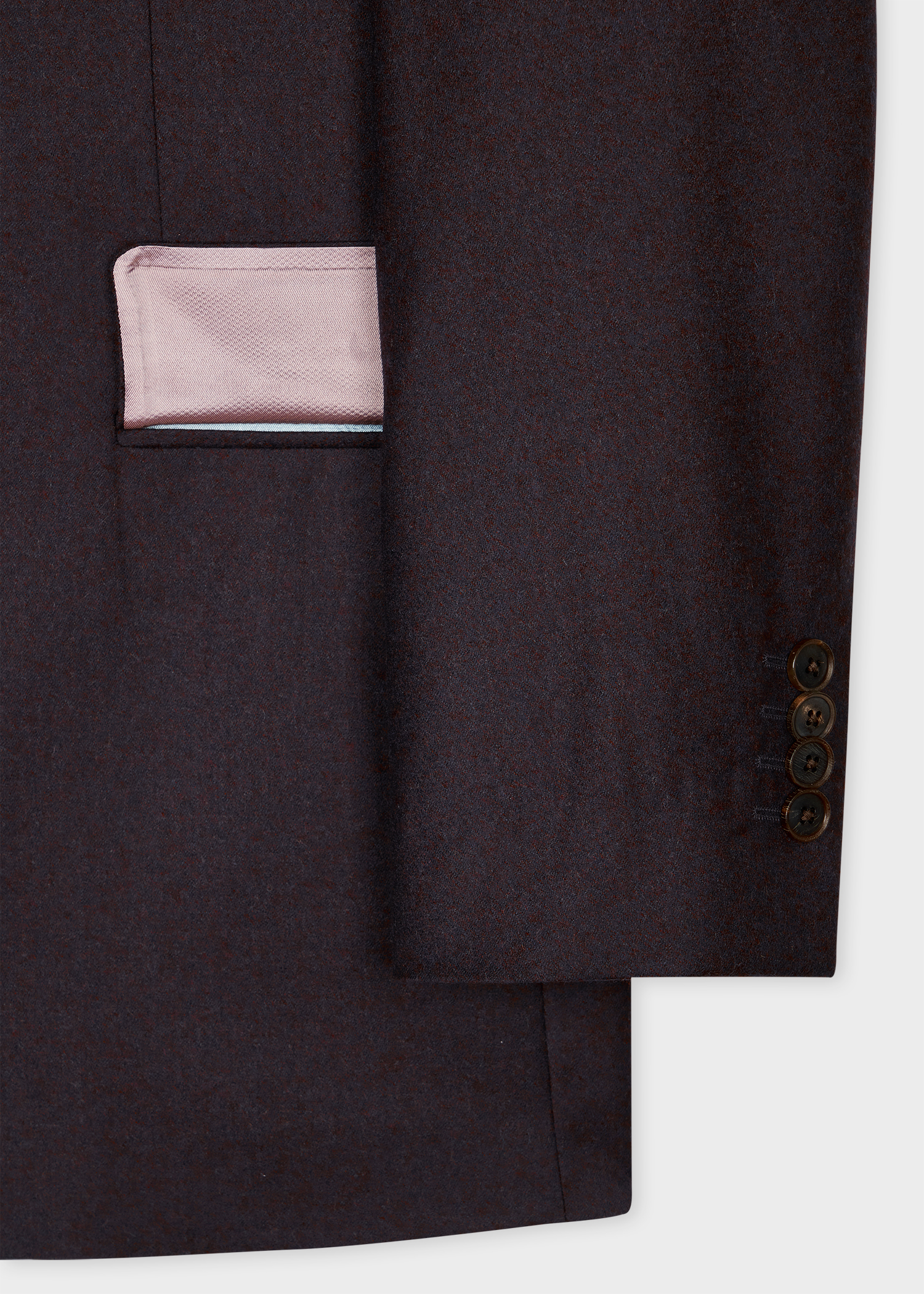 Tailored-Fit Dark Purple Overdyed Wool-Cashmere Flannel Blazer thumbnail 3
