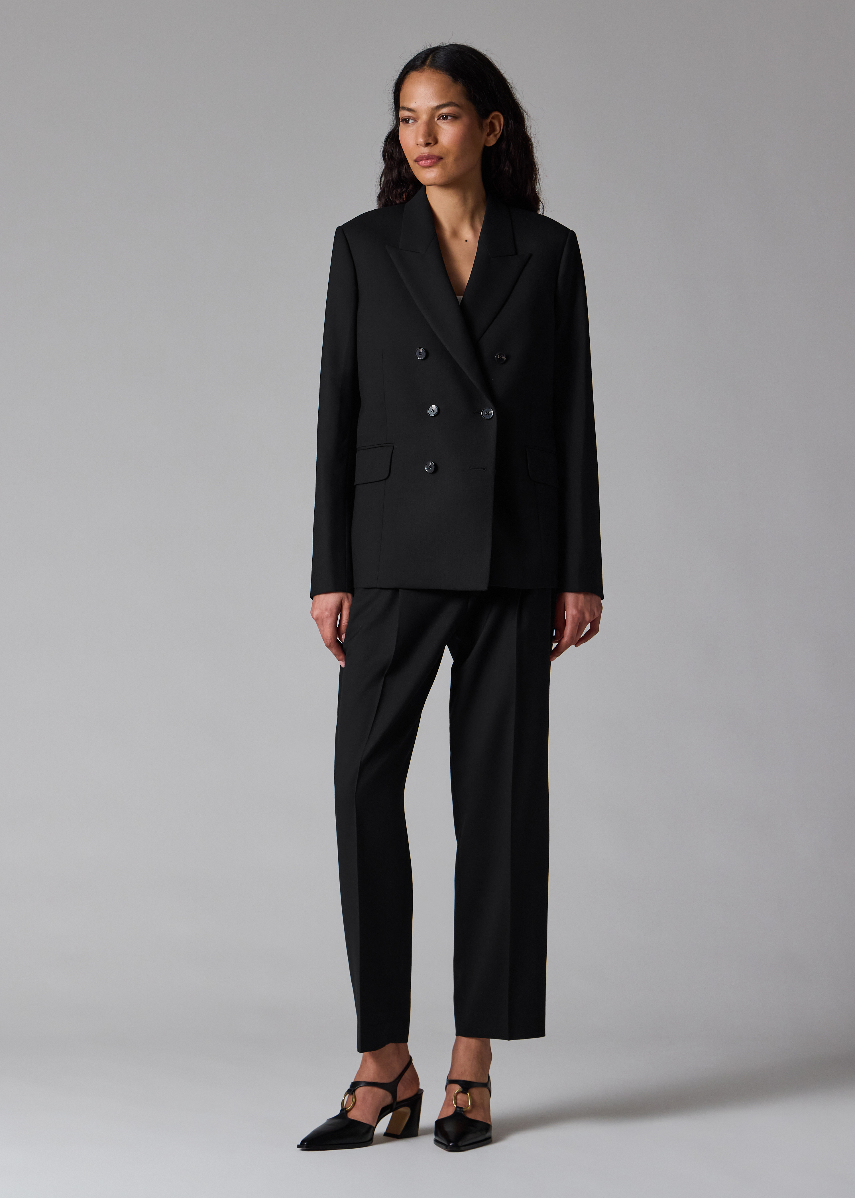 Pantalon Femme Paul Smith Taille 36 - Tissu Moiré Noir Bordeaux En Laine Mélangée, Occasion Très Bon état