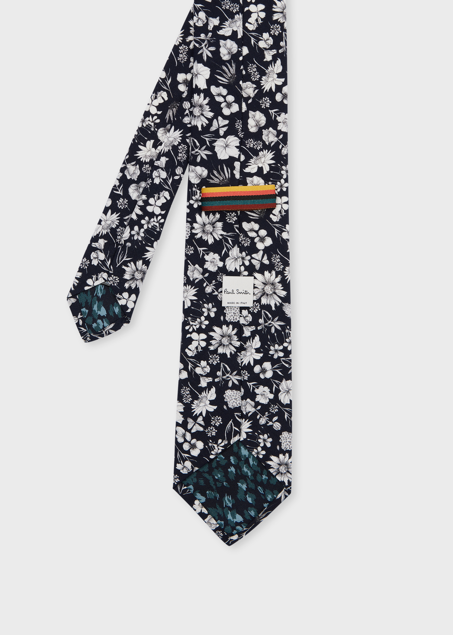 Cravate Noire à Fleurs Jaunes Vives | Cravate Gentleman