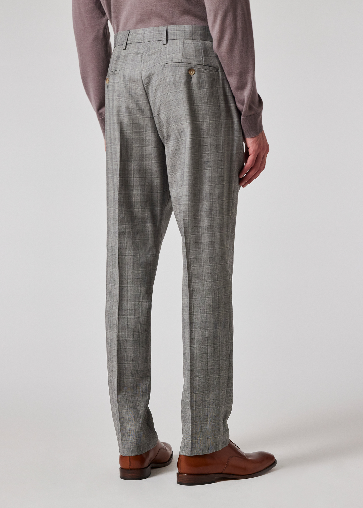 The Brierley - Light Grey Check Wool Suit thumbnail 5