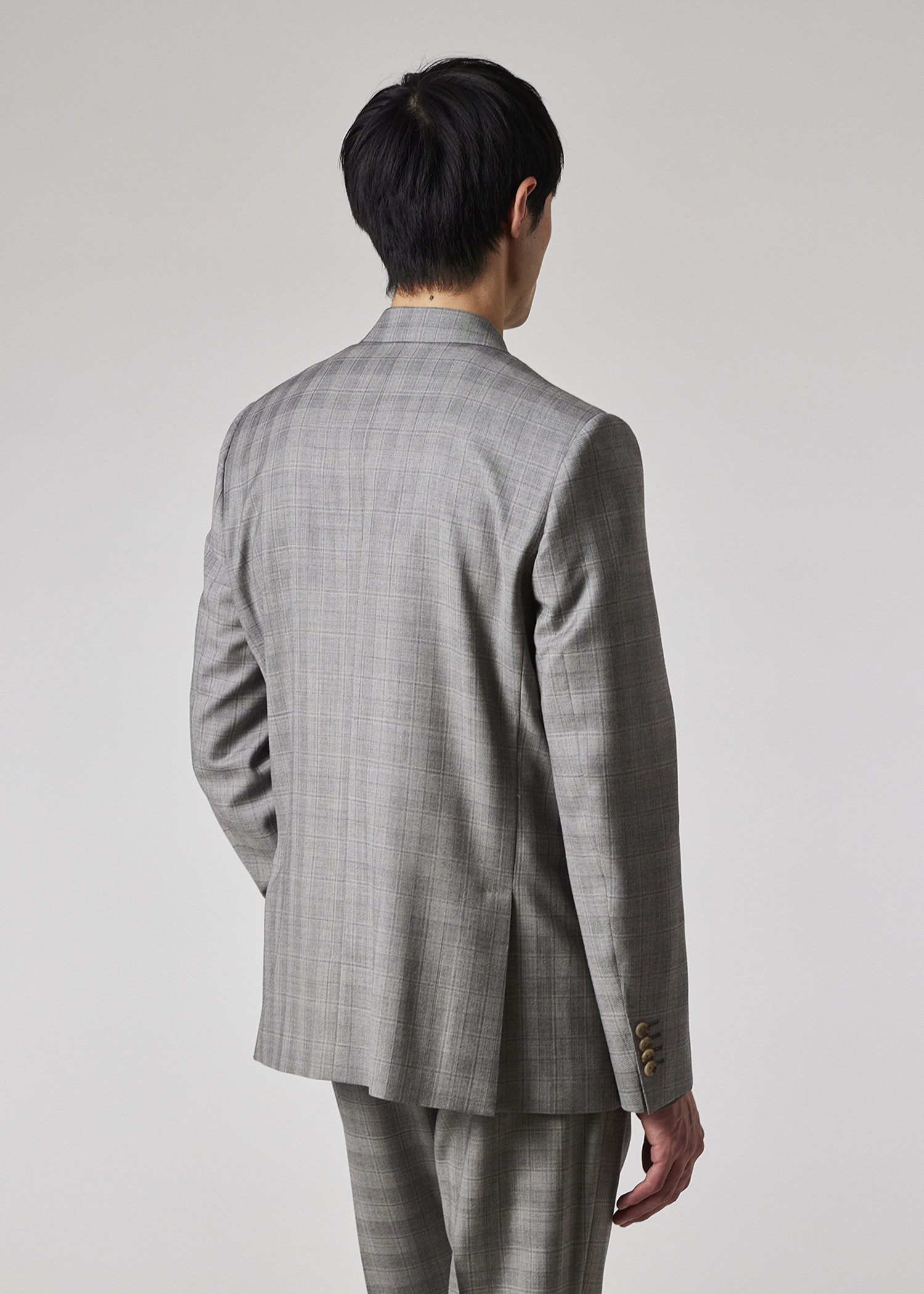 The Brierley - Light Grey Check Wool Suit thumbnail 3