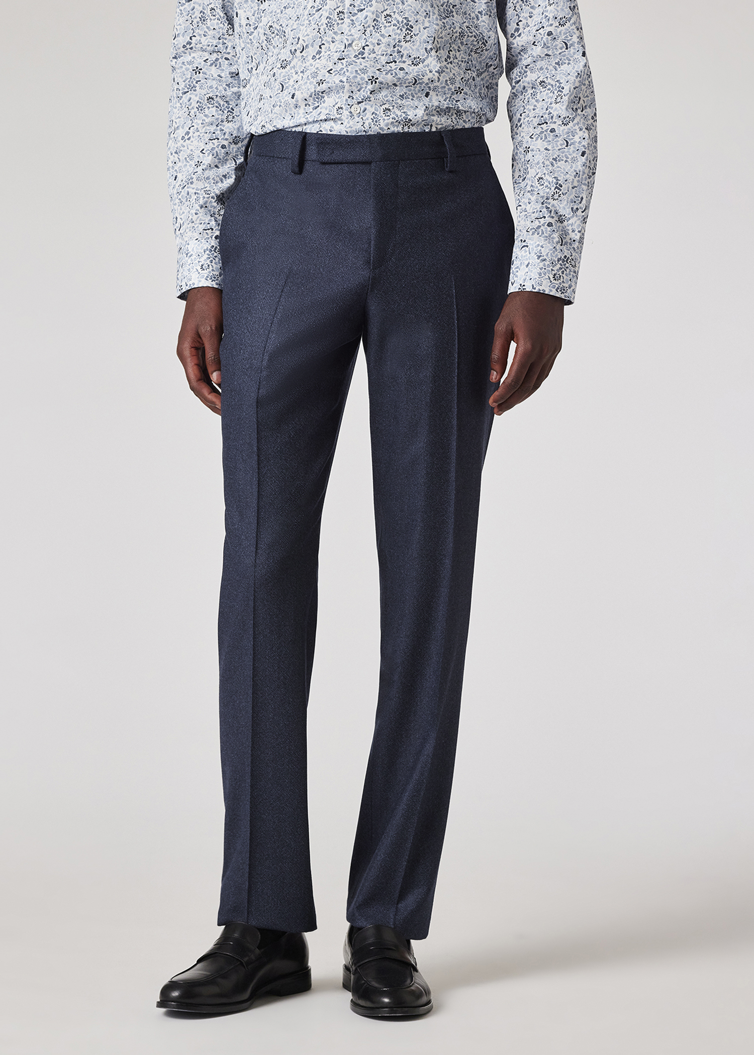 The Soho - Tailored-Fit Navy Capolavoro Tweed Three-Piece Suit thumbnail 6