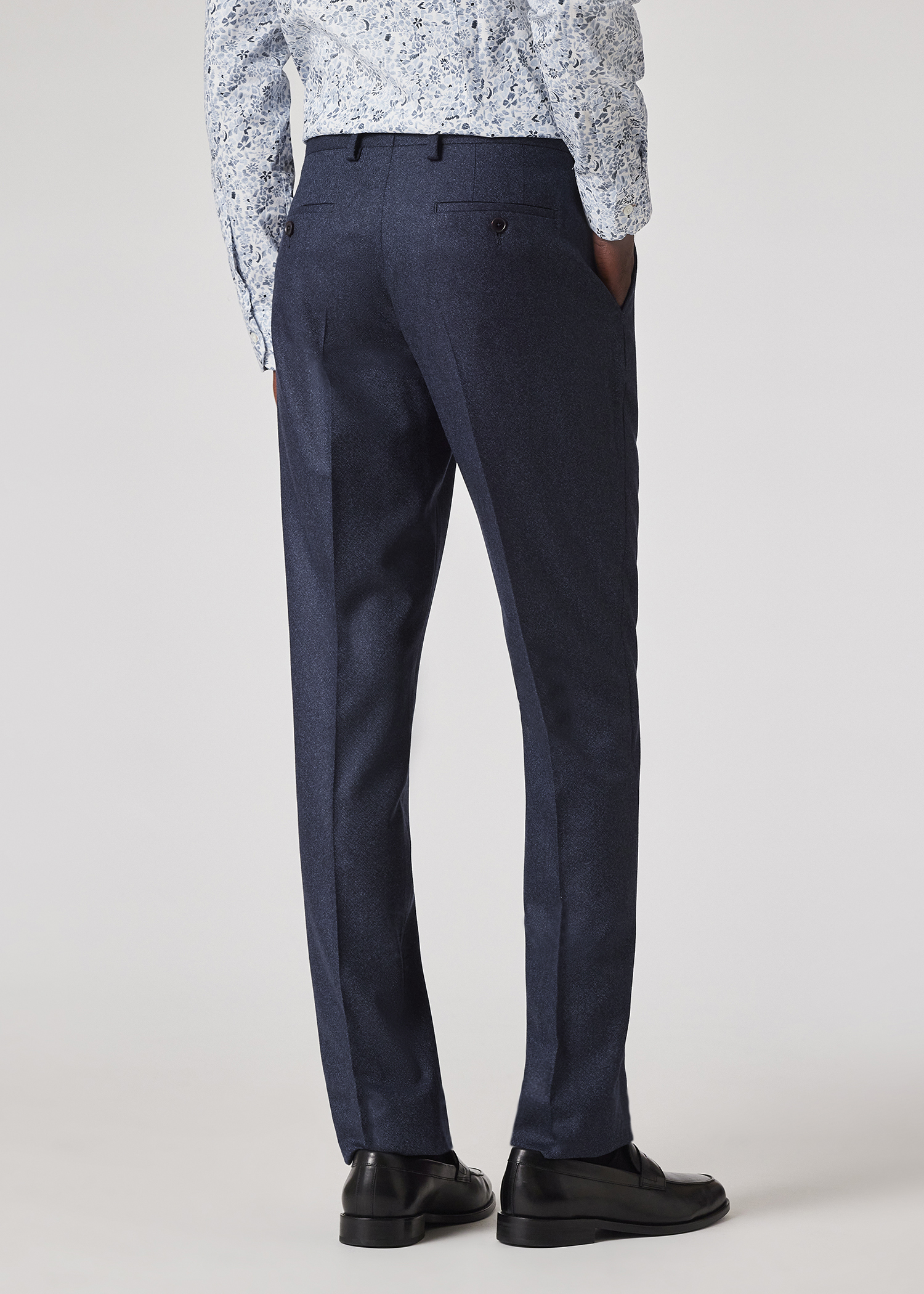 The Soho - Tailored-Fit Navy Capolavoro Tweed Three-Piece Suit thumbnail 7
