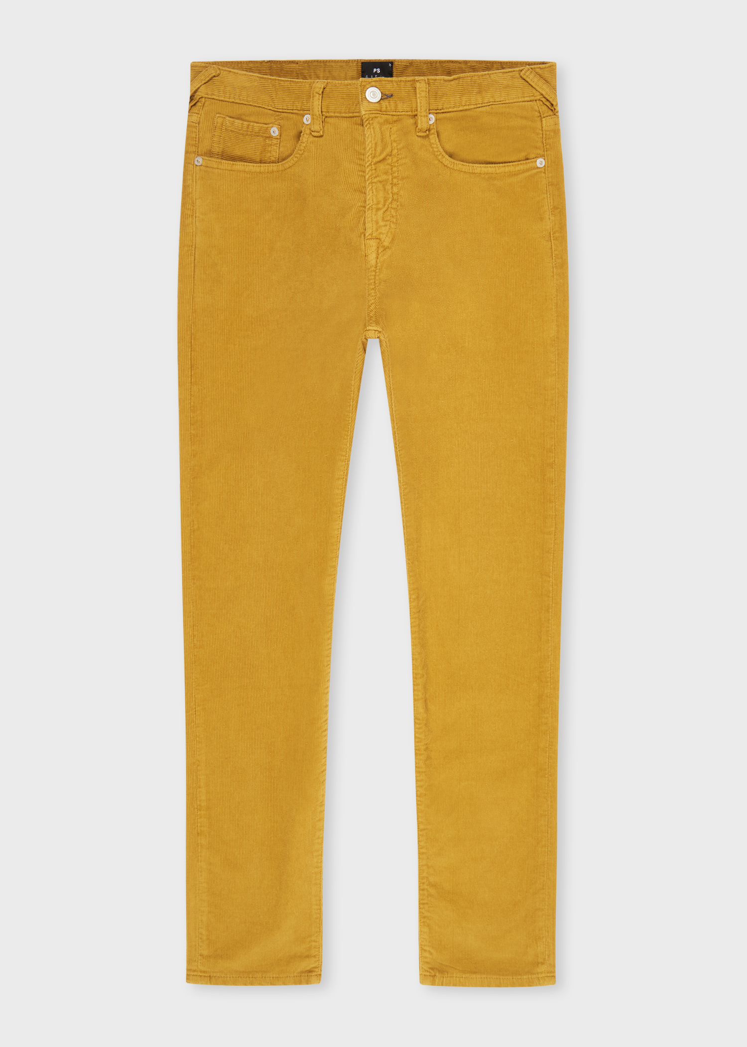 Tapered-Fit Mustard Yellow Corduroy Trousers thumbnail 4