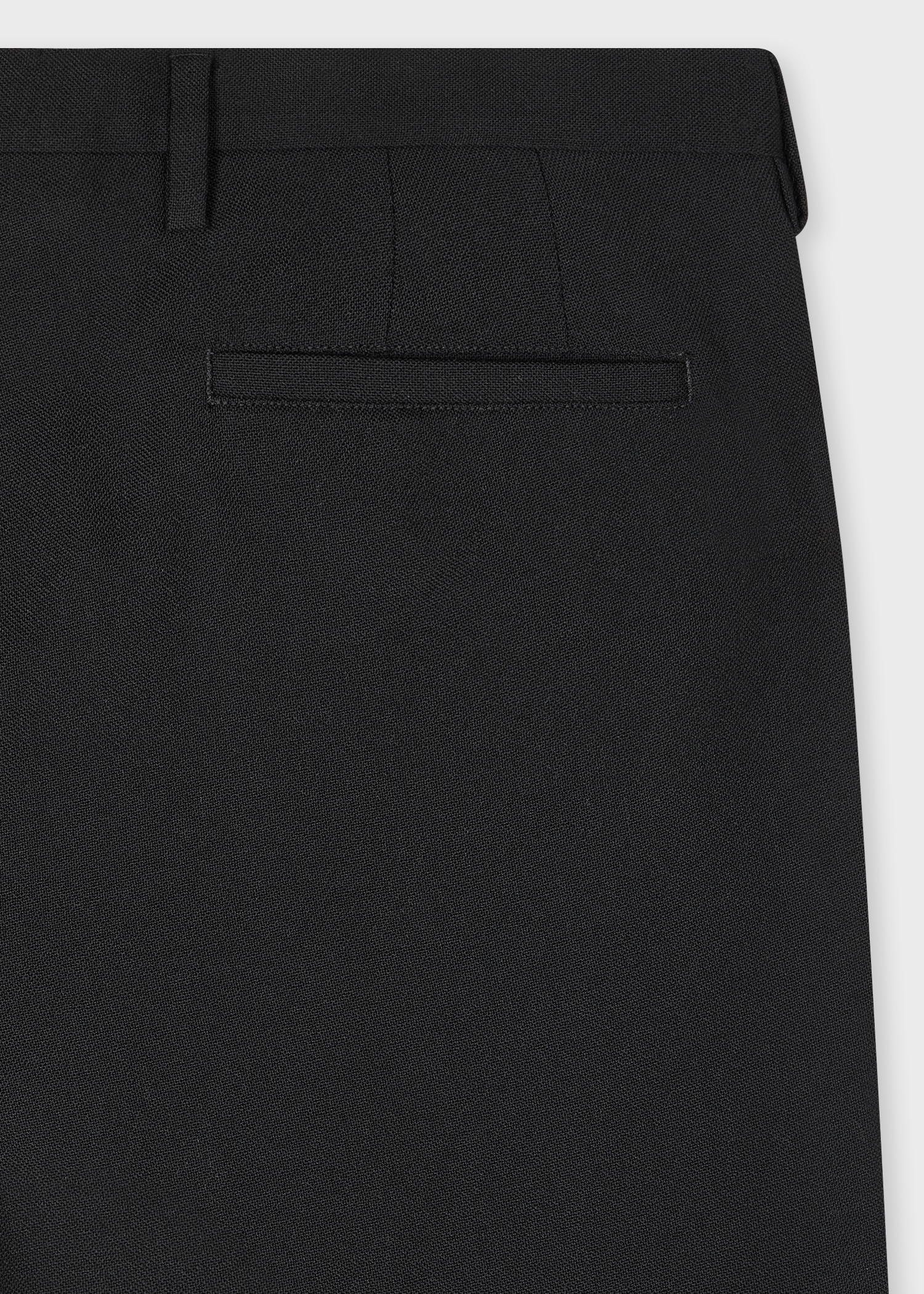 Slim-Fit Black Two-Ply Merino Wool Trousers thumbnail 3