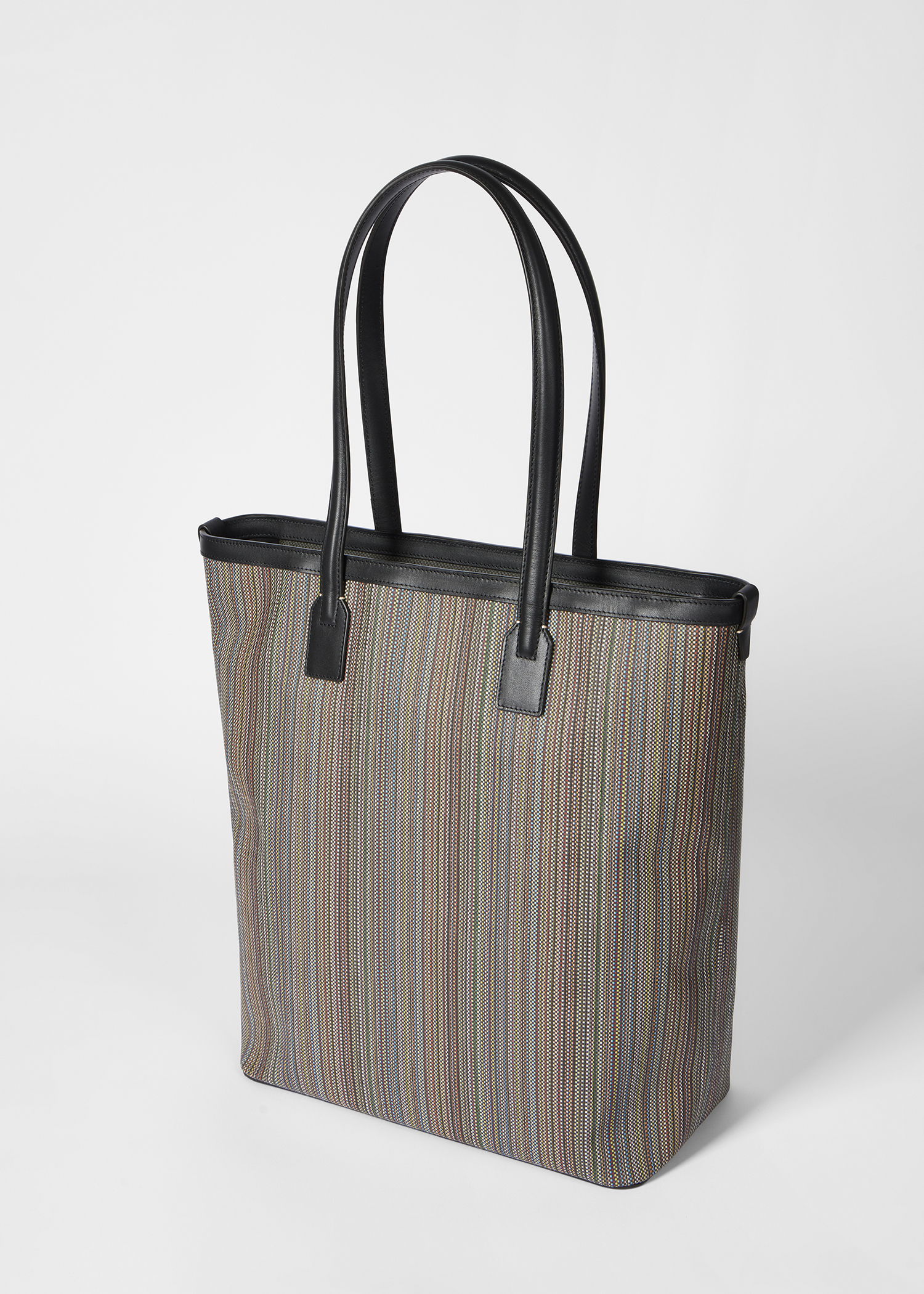 Men's 'Signature Stripe' Coated Canvas Tote Bag