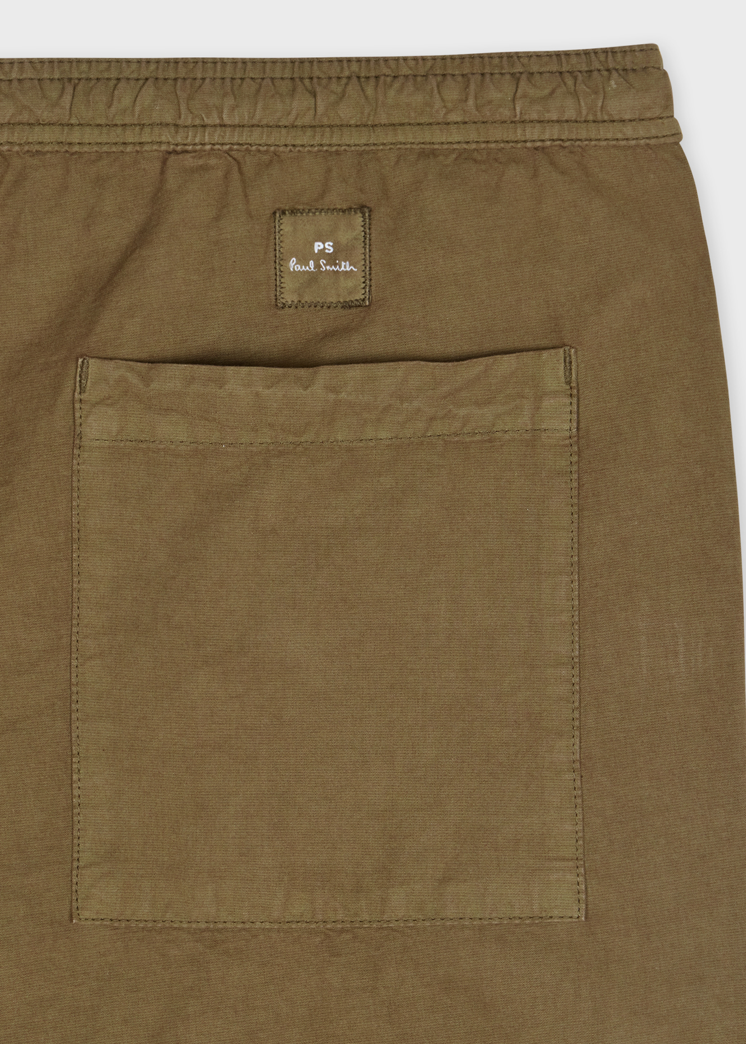Khaki Green Cotton-Linen Cargo Trousers thumbnail 5