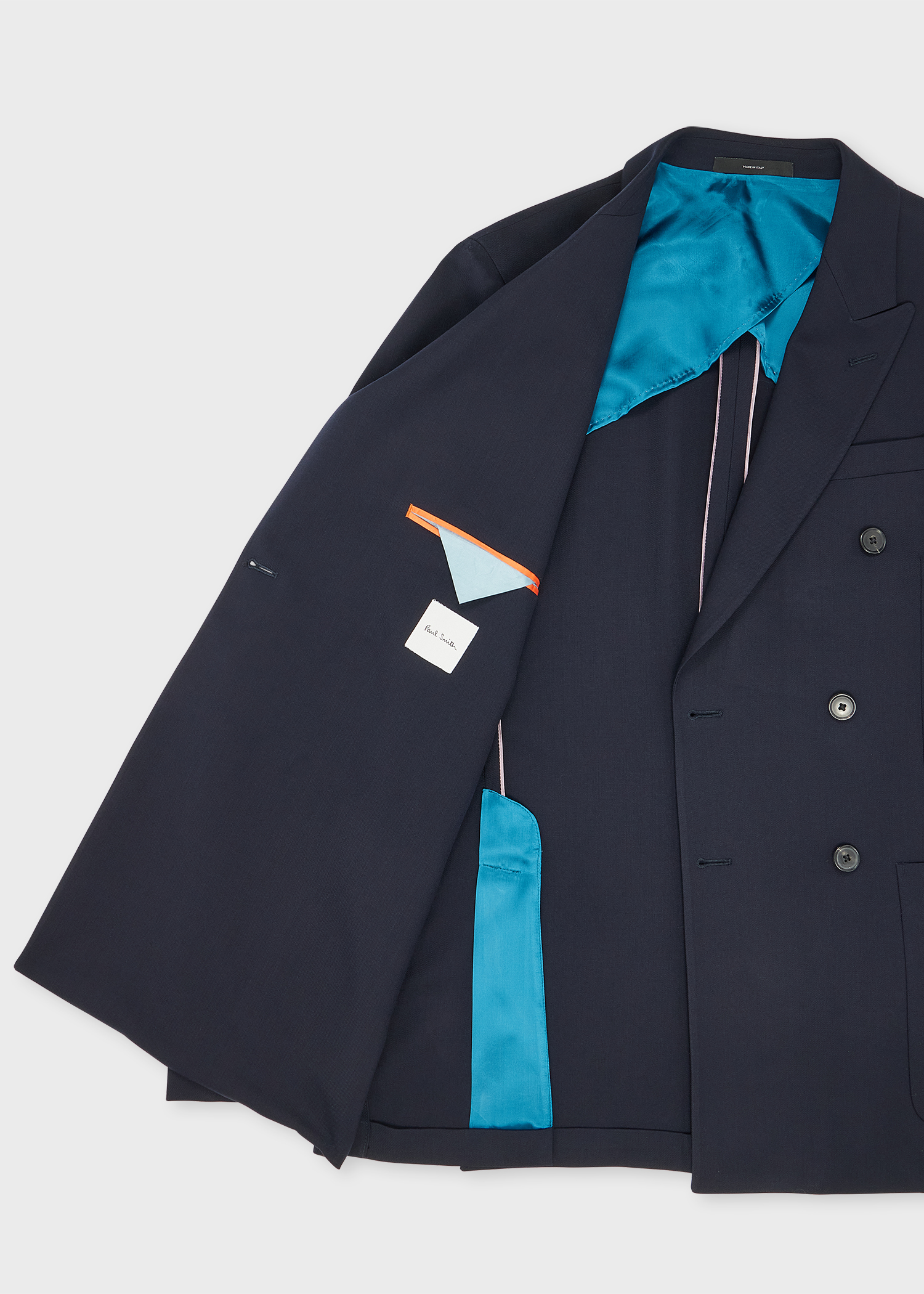 Tailored-Fit Navy 'Suit To Travel In' Double-Breasted Blazer thumbnail 9