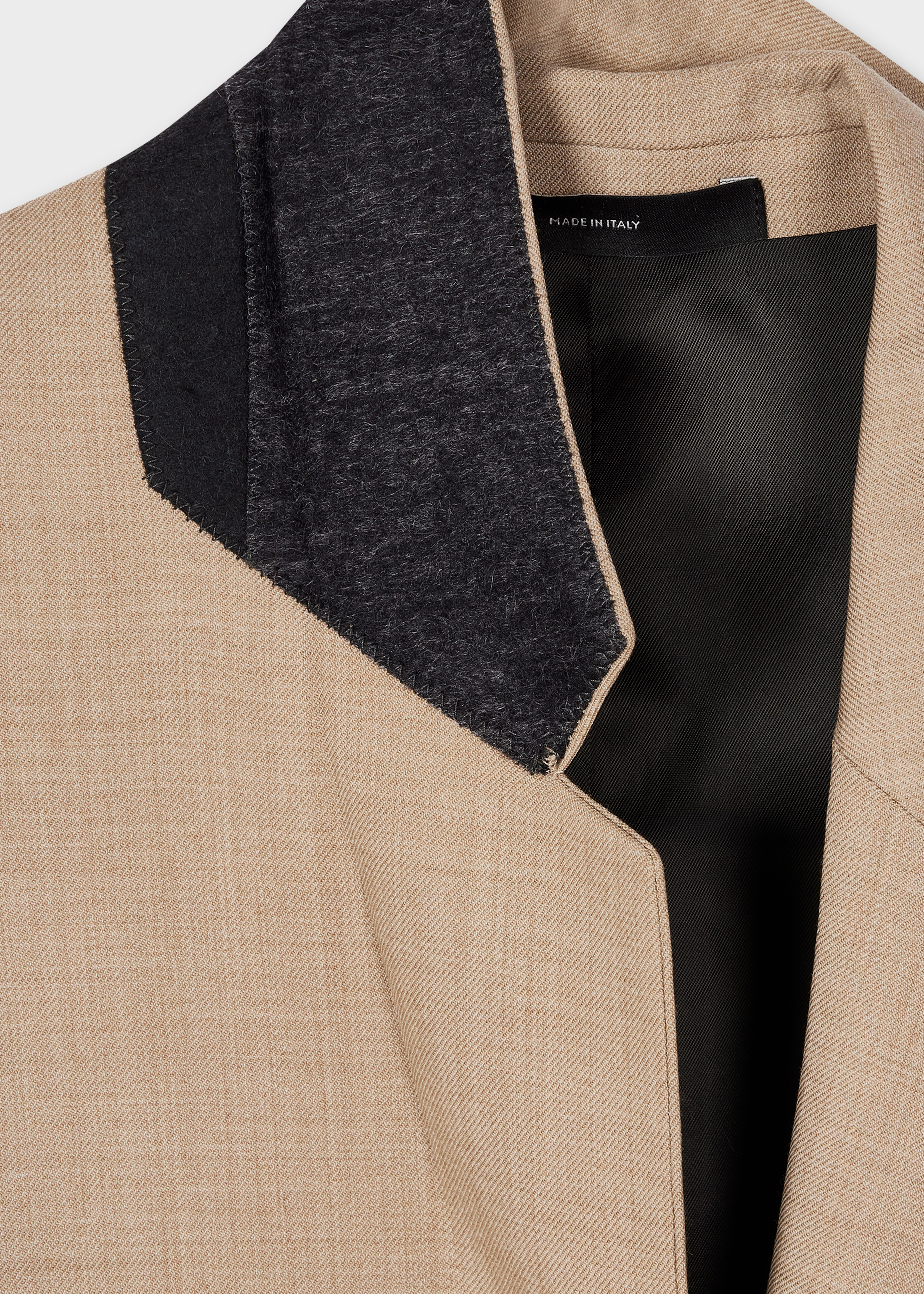 A Suit To Travel In - Women's Stone One-Button Wool Blazer