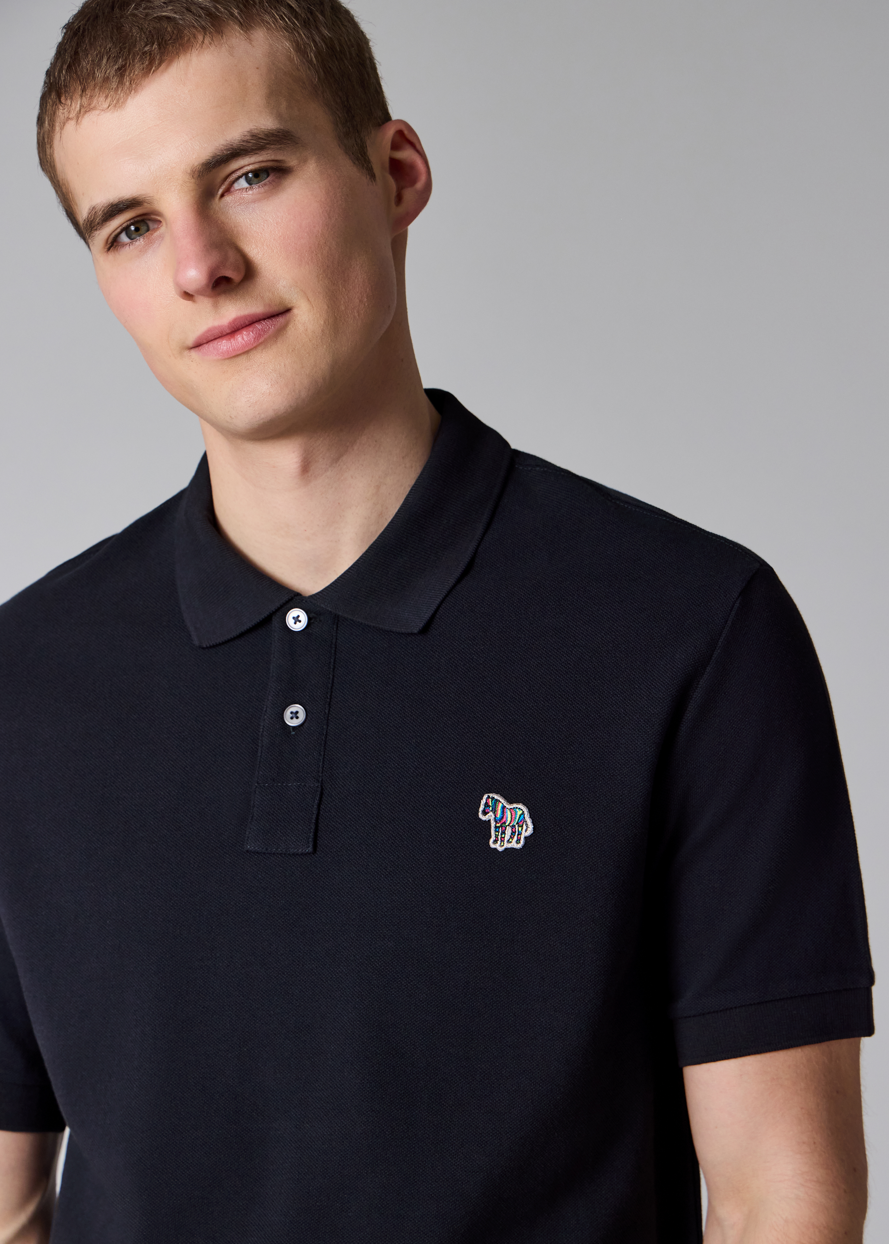 備**Paul Smith Union Jack Polo Shirts PS Paul Smith Men's Stretch-Cotton 'Broad Stripe Zebra' Polo Shirt