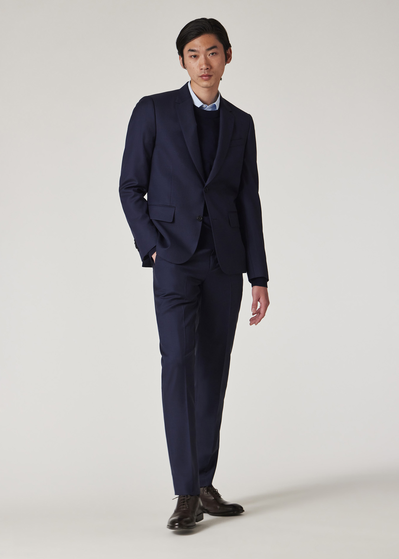 Navy Blue Merino Wool Sweater