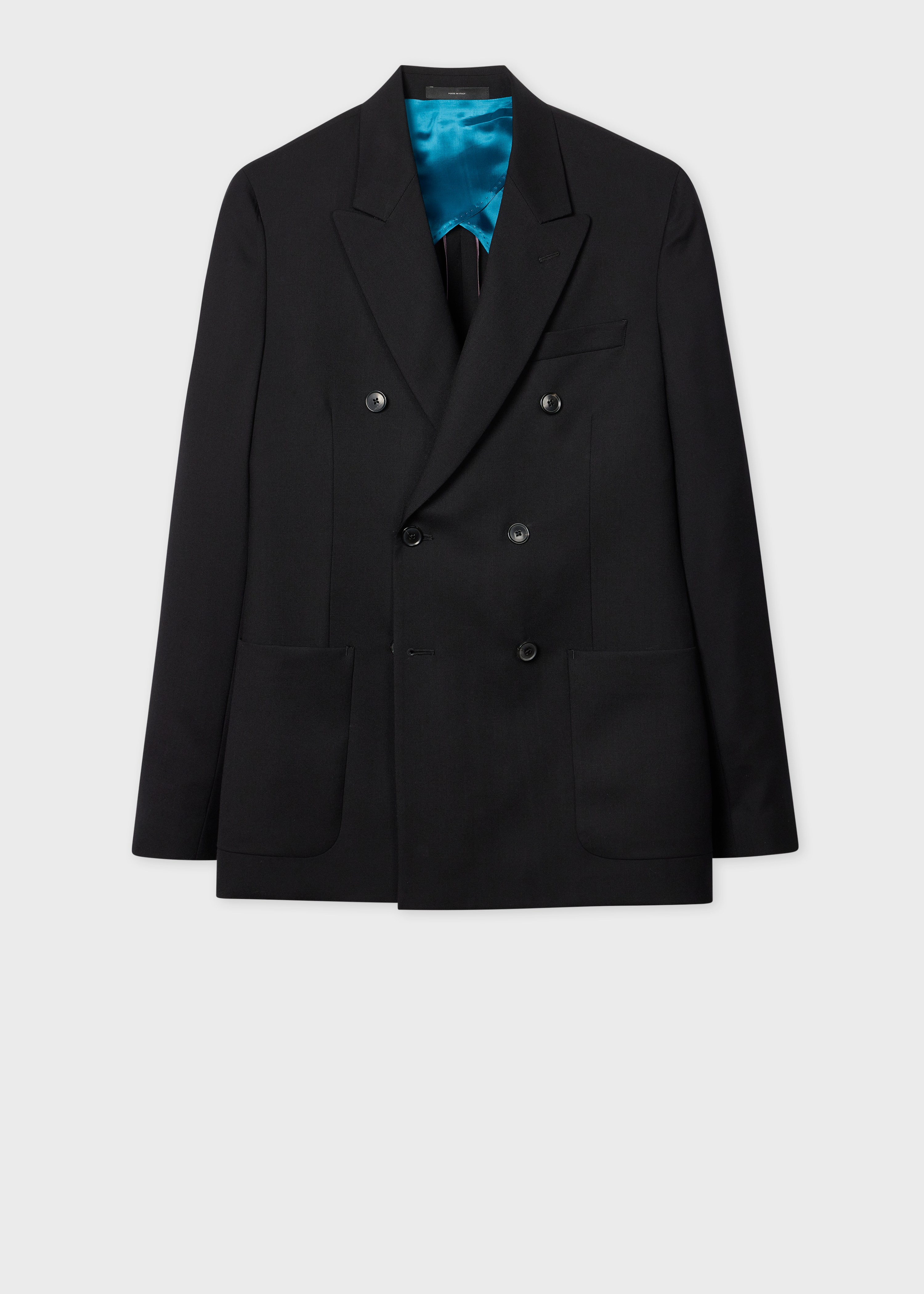 Tailored-Fit Black 'Suit To Travel In' Double-Breasted Blazer primary image