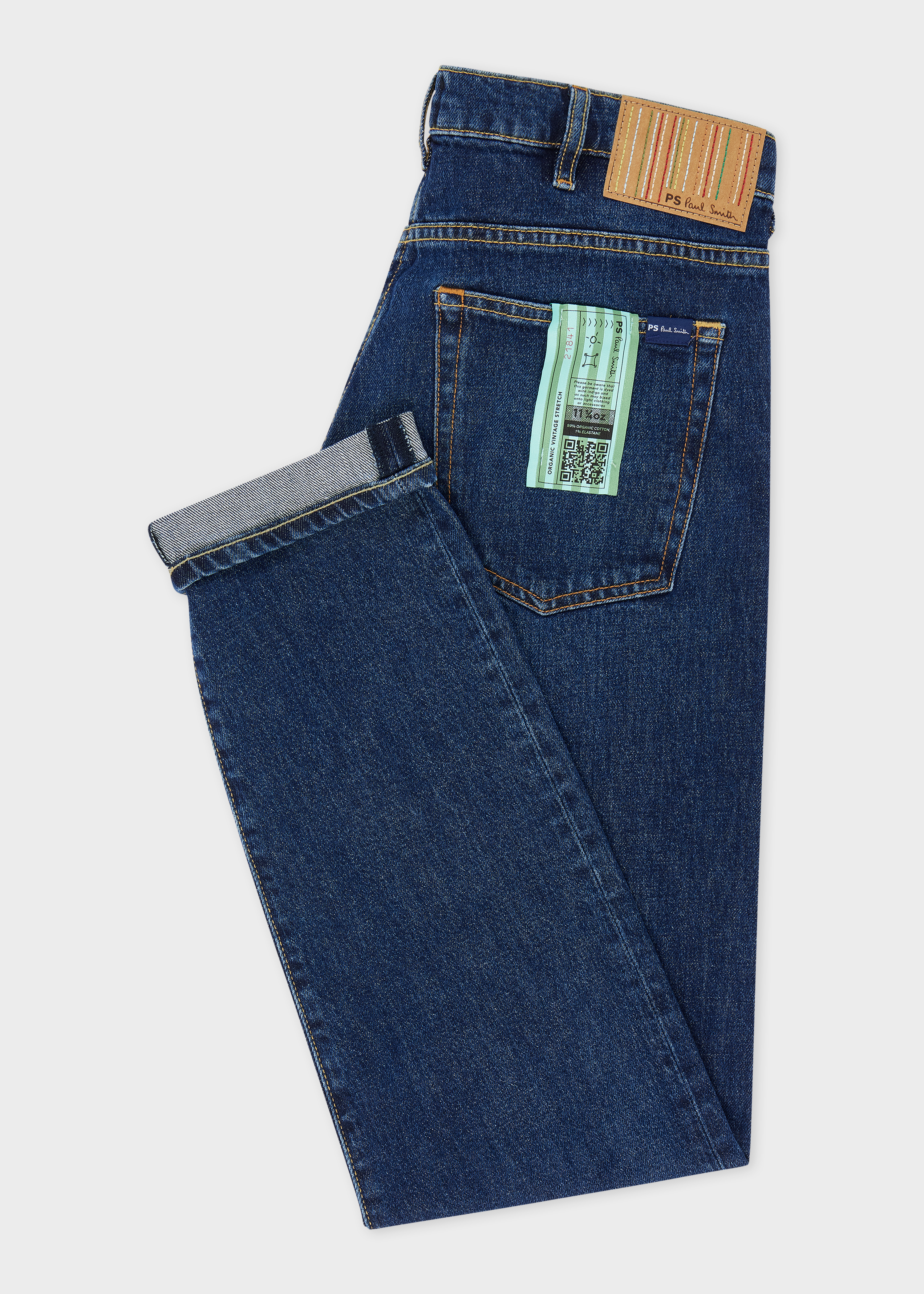 PS Paul Smith Tapered-Fit Dark-Wash Organic Vintage Stretch Jeans 