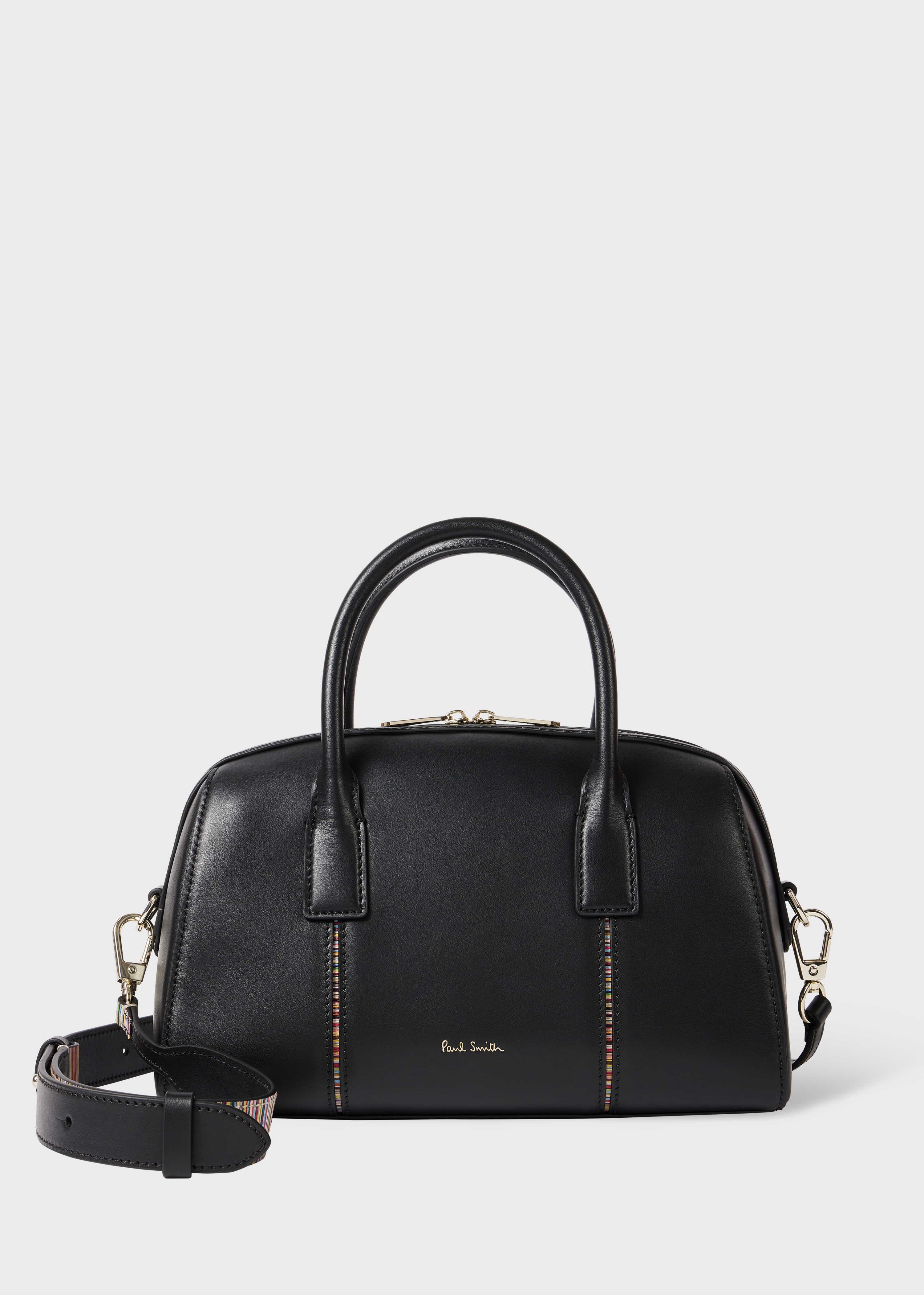Women's Small Leather Black 'Boston' Bag