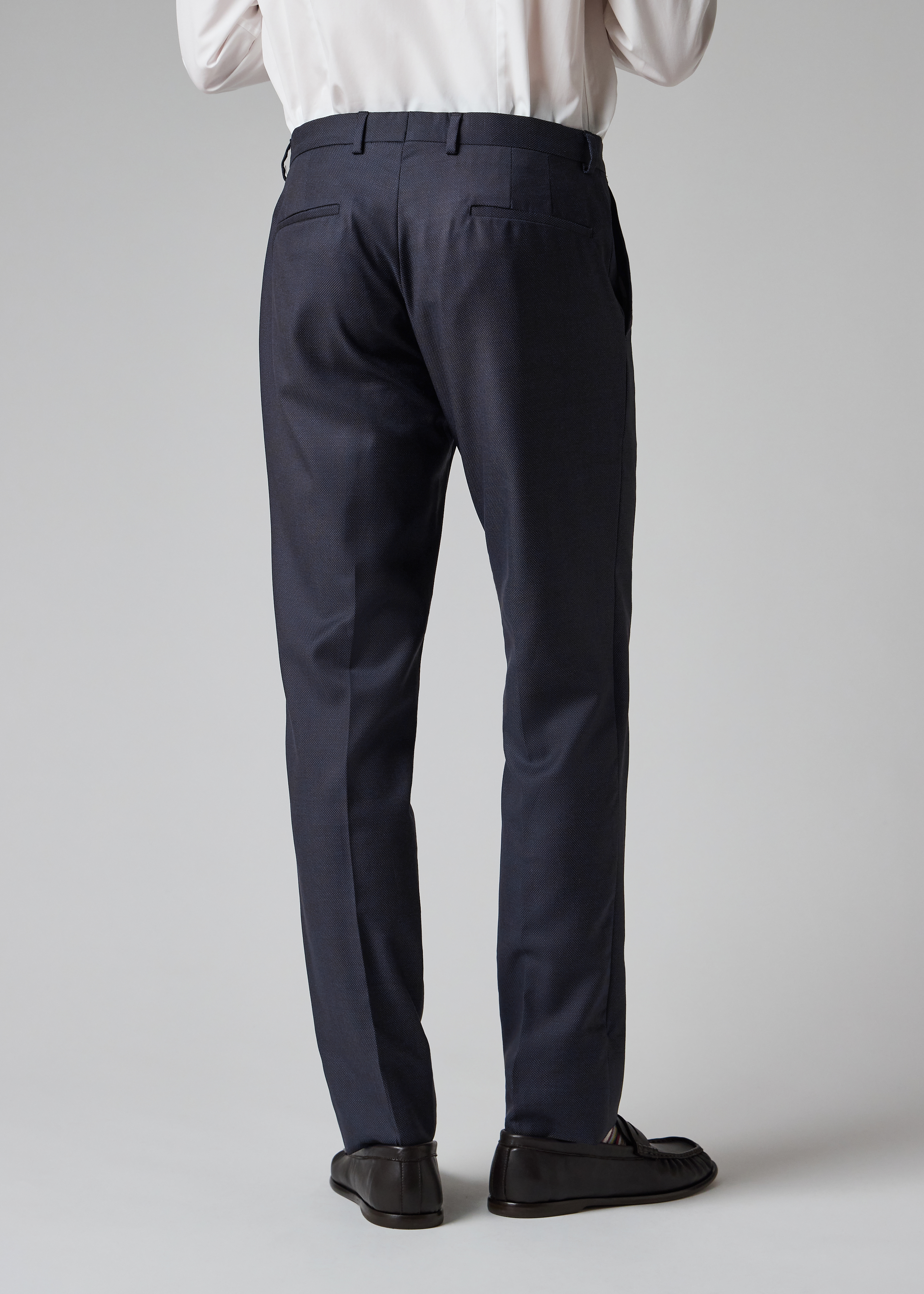 The Kensington - Slim-Fit Dark Navy Pin Dot Wool Suit thumbnail 14