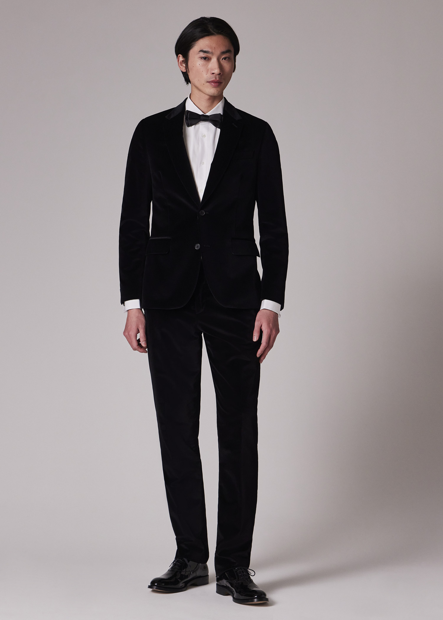 The Soho - Tailored-Fit Black Velvet Blazer primary image