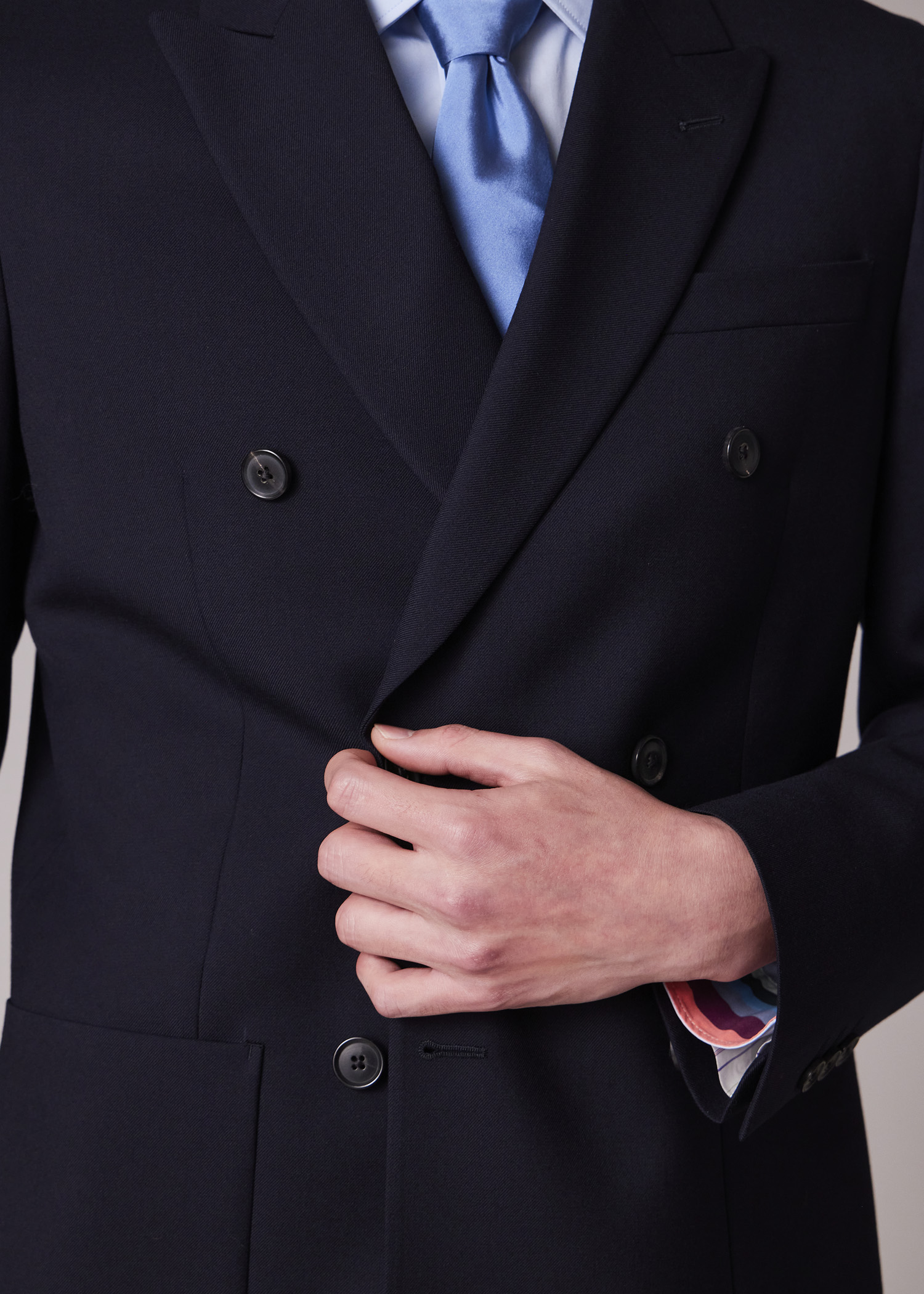 Men's Tailored-Fit Navy 'Suit To Travel In' Double-Breasted Blazer