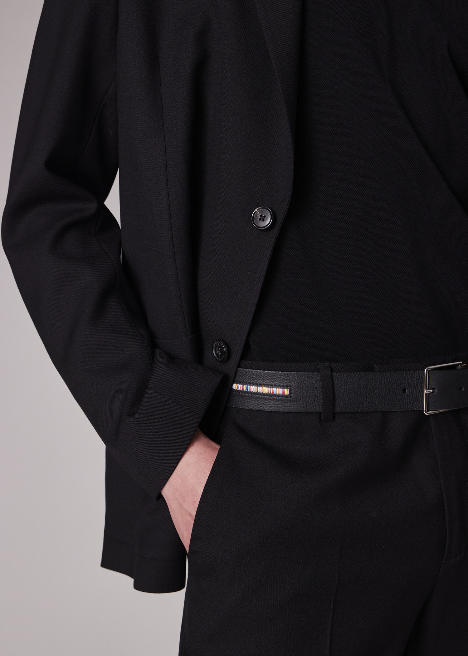 A Suit To Travel In - Black Wool Unlined Blazer thumbnail 2