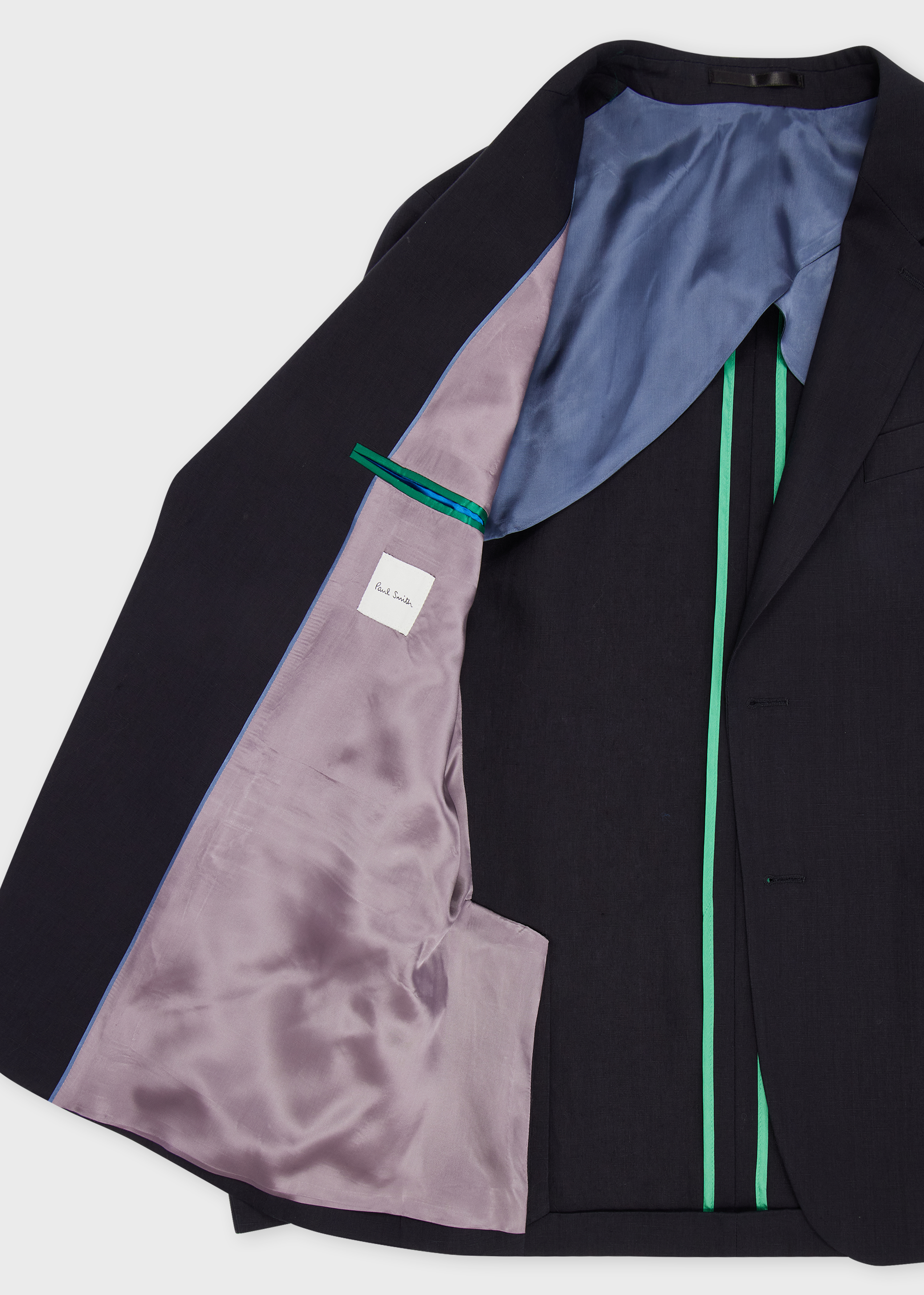Dark Navy Linen Buggy-Lined Blazer thumbnail 6