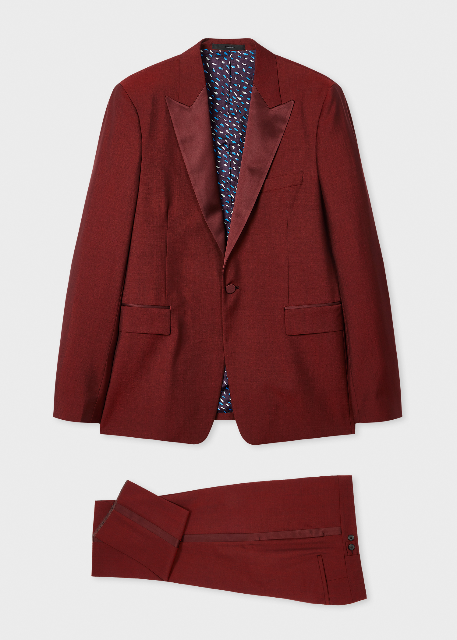 The Soho - Tailored-Fit Burgundy Wool-Mohair Evening Suit thumbnail 10