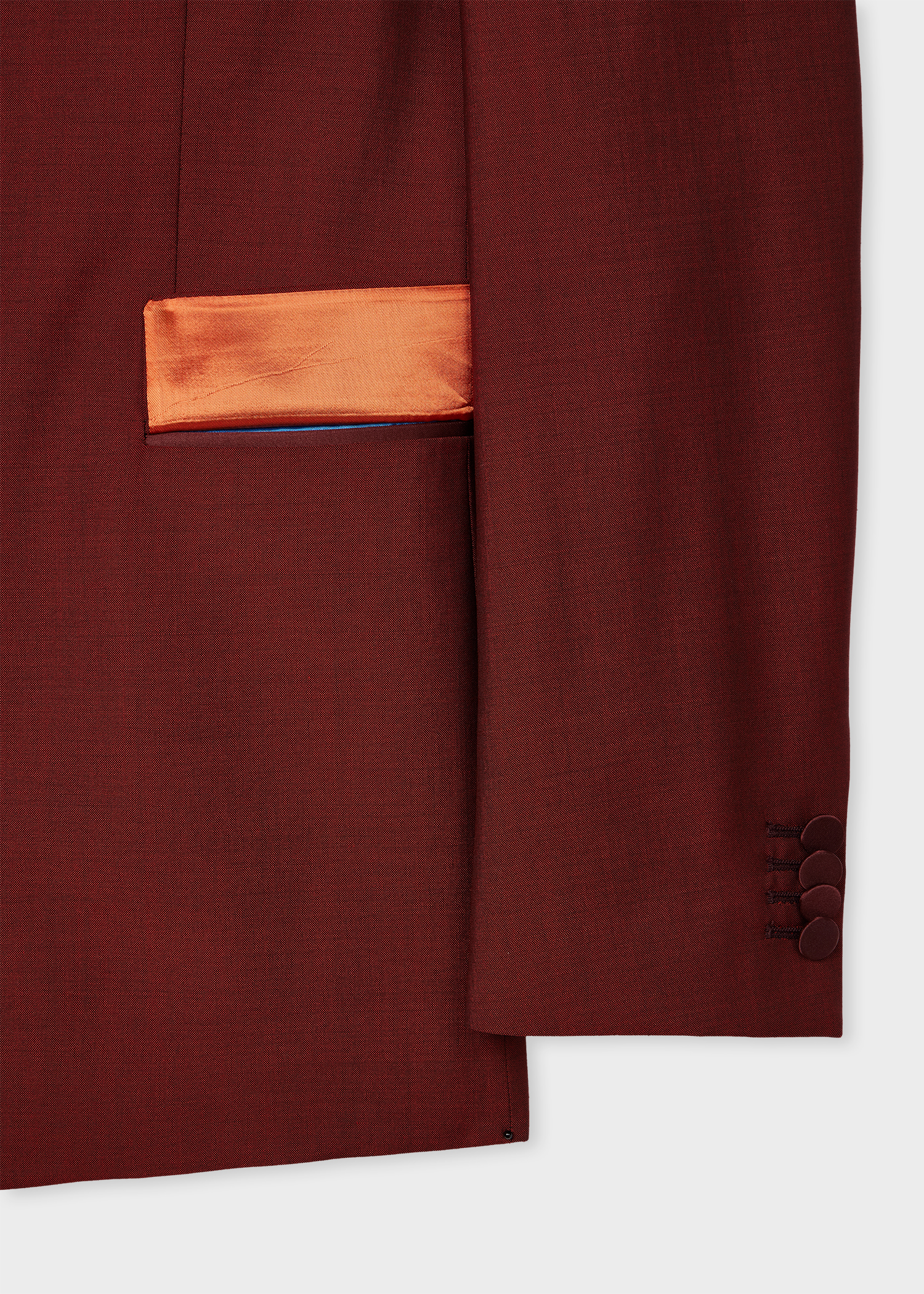 The Soho - Tailored-Fit Burgundy Wool-Mohair Evening Suit thumbnail 13