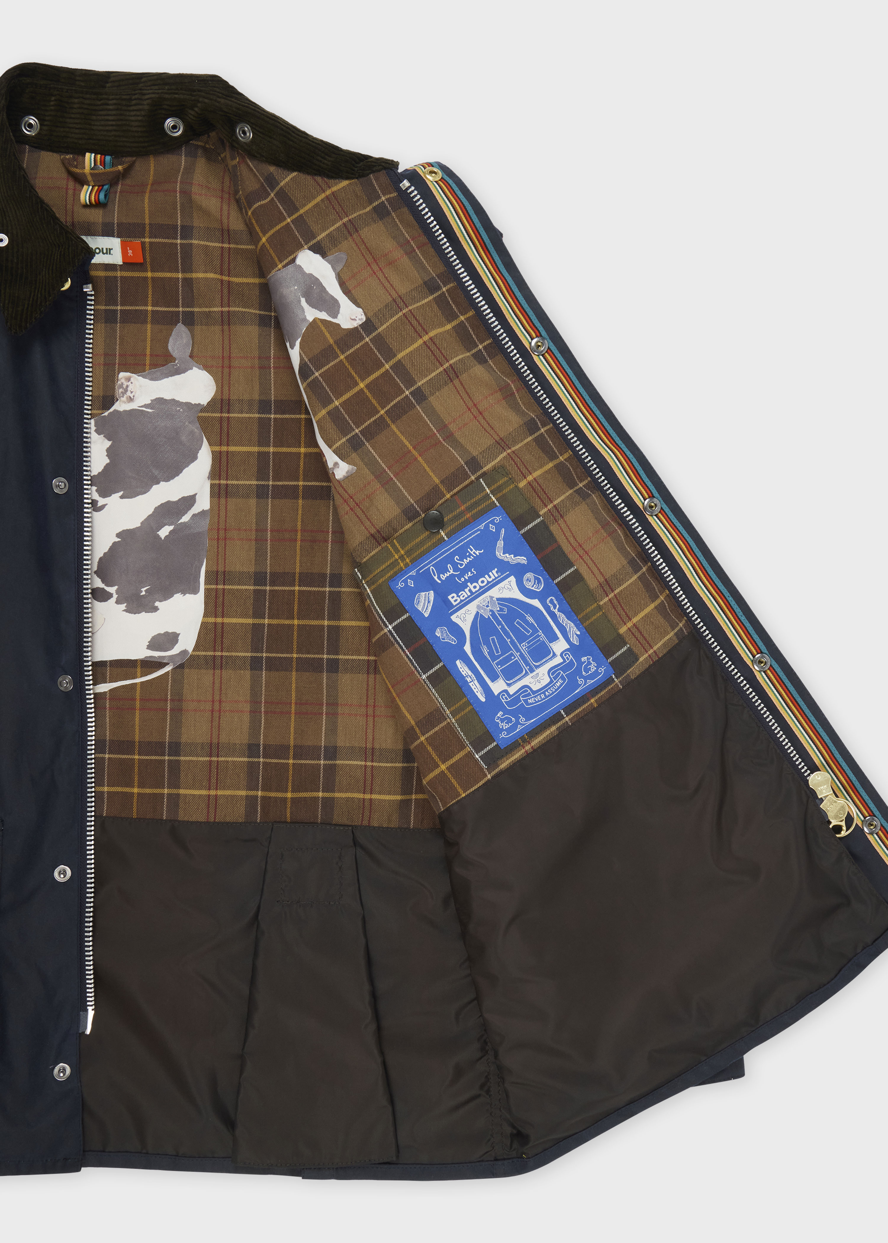 Paul Smith loves Barbour - Night Sky Oversized Bedale Wax Jacket