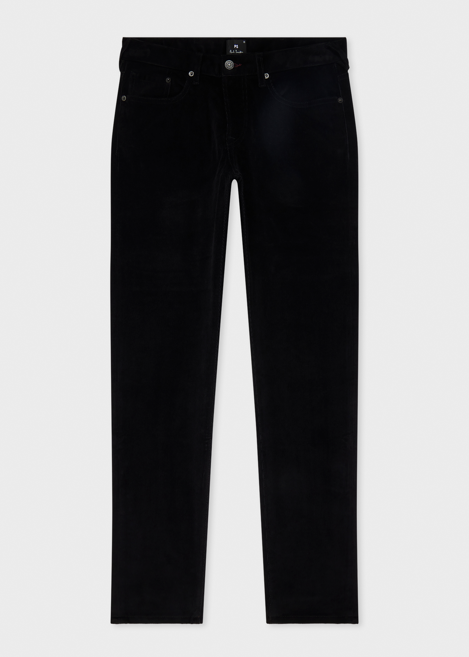 Tapered-Fit Black Corduroy Trousers thumbnail 4