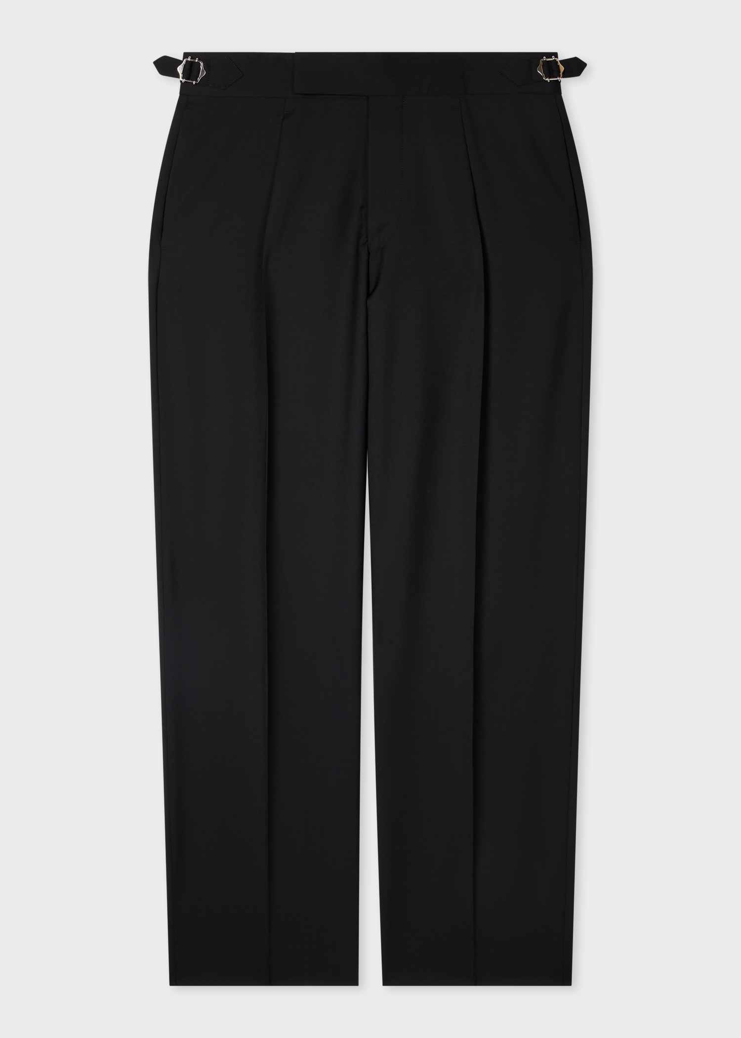 Black Single-Pleat Wool-Mohair Evening Trousers thumbnail 5