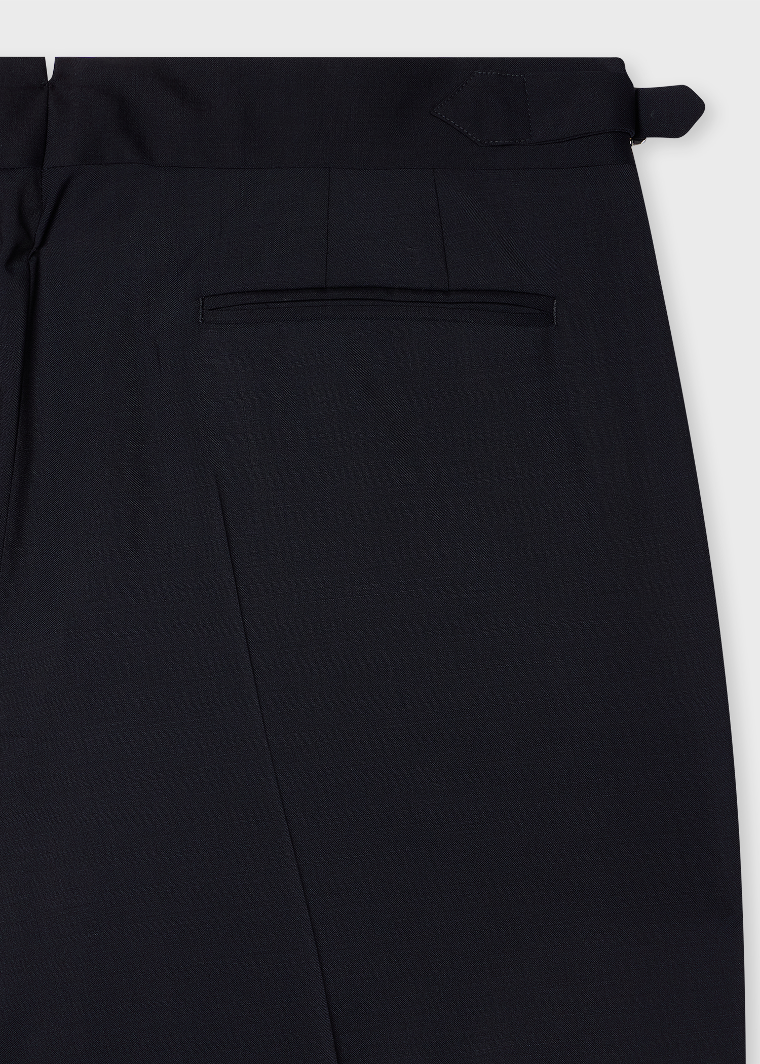 Navy Single-Pleat Wool-Mohair Evening Trousers thumbnail 2