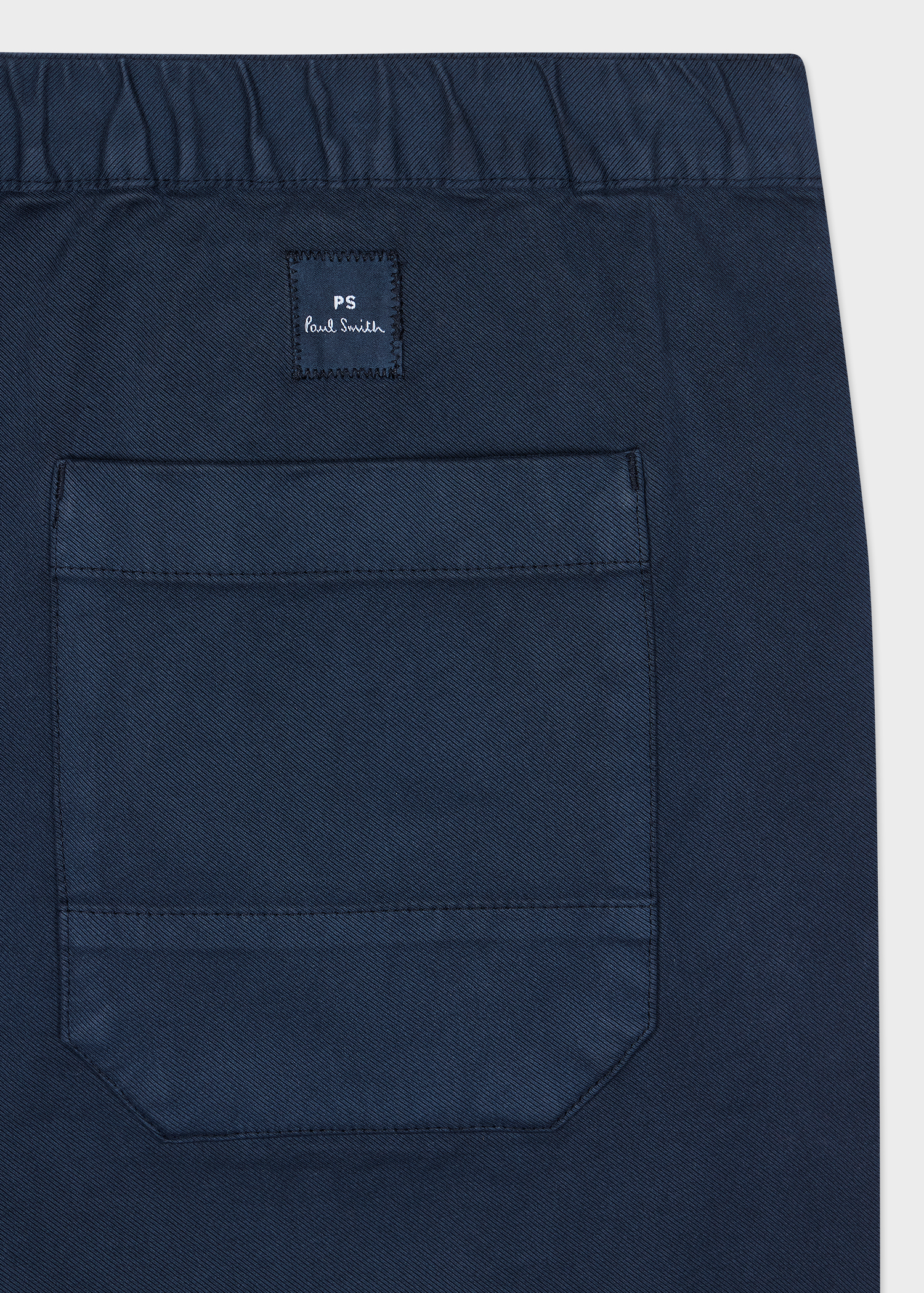 Navy Cotton-Blend Cavalry Twill Drawstring Trousers thumbnail 2