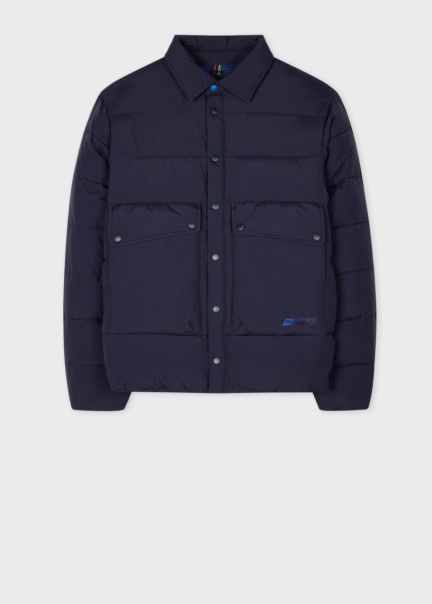 Navy Recycled-Nylon Wadded Jacket primary image