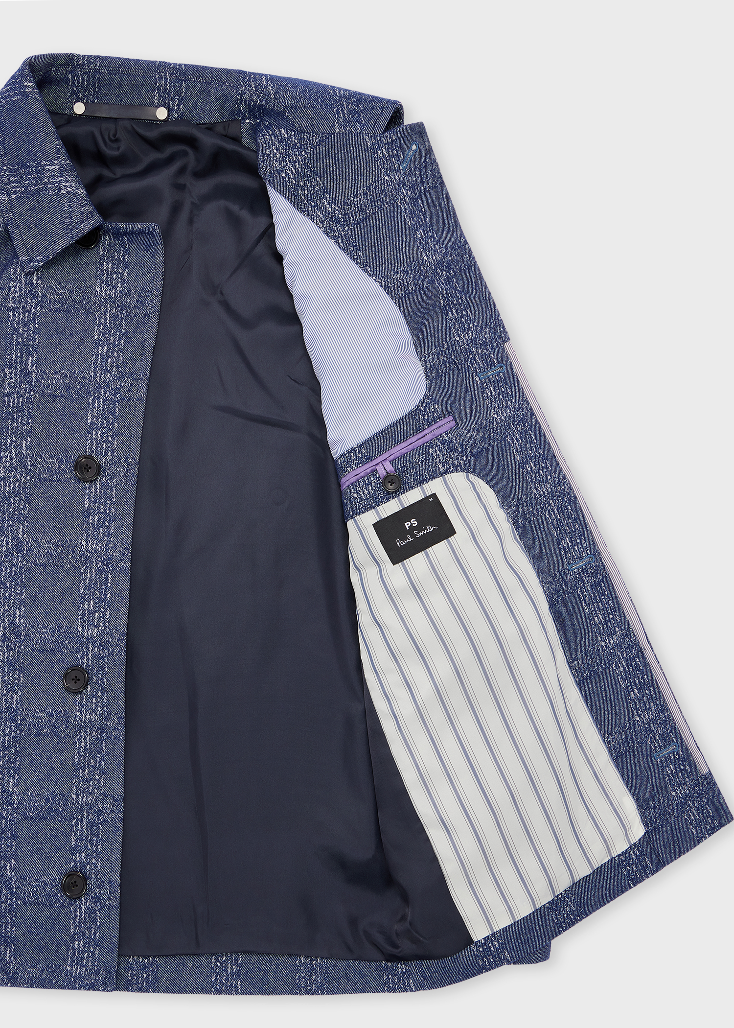 Blue Marl Jacquard Cropped Jacket thumbnail 8