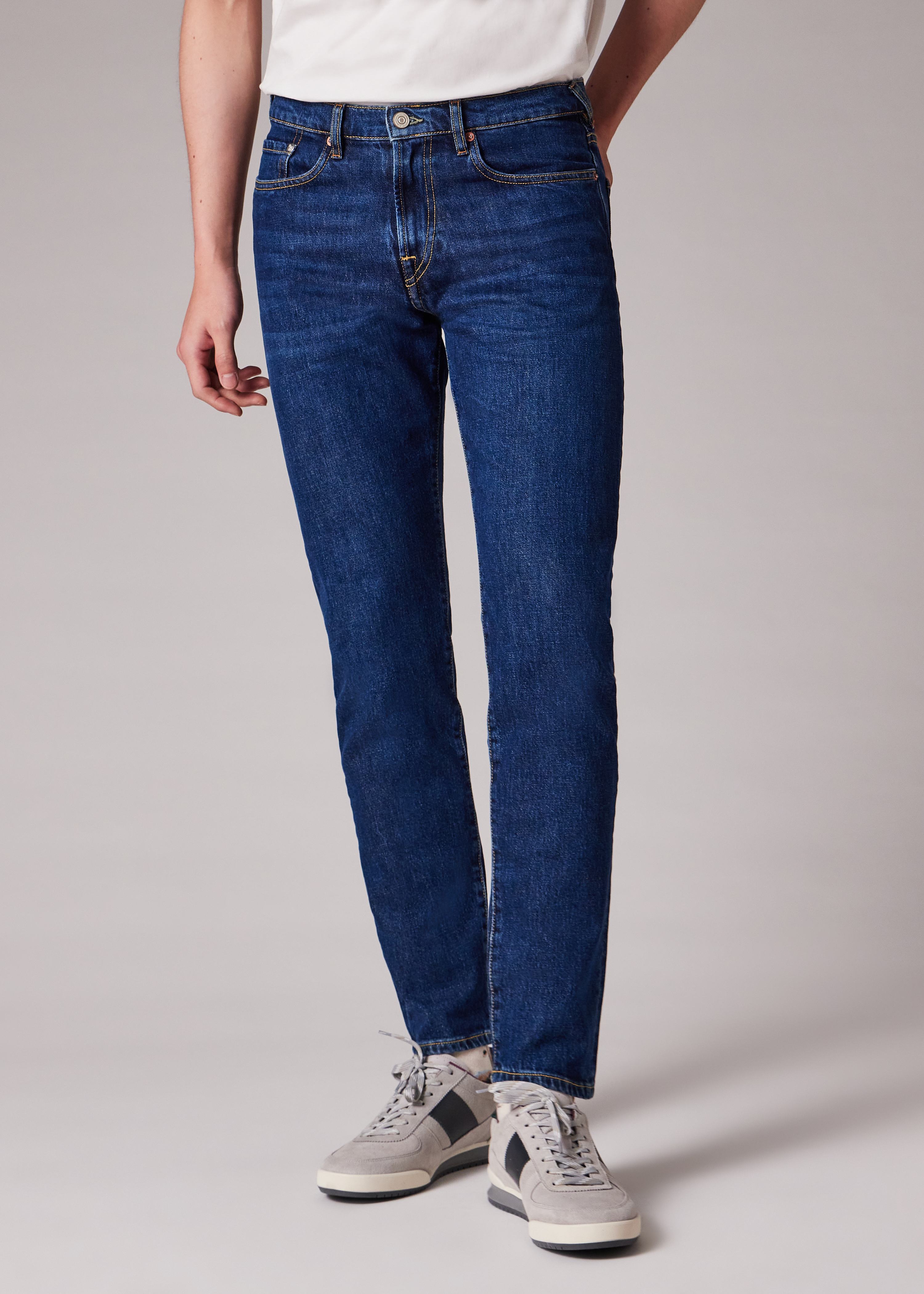 PS Paul Smith Tapered-Fit Dark-Wash Organic Vintage Stretch Jeans 