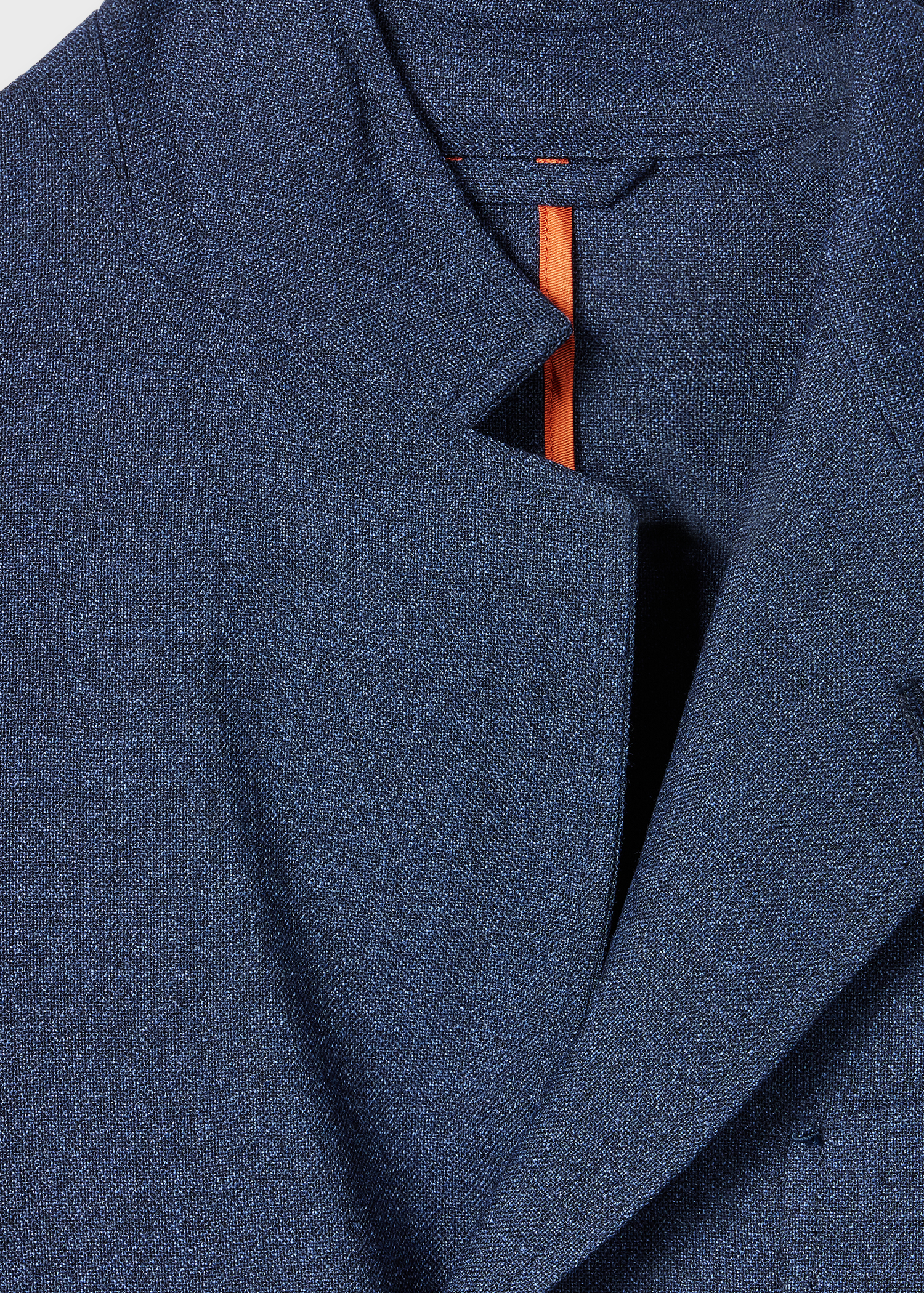 Blue Two-Ply Merino Wool Patch-Pocket Blazer thumbnail 2