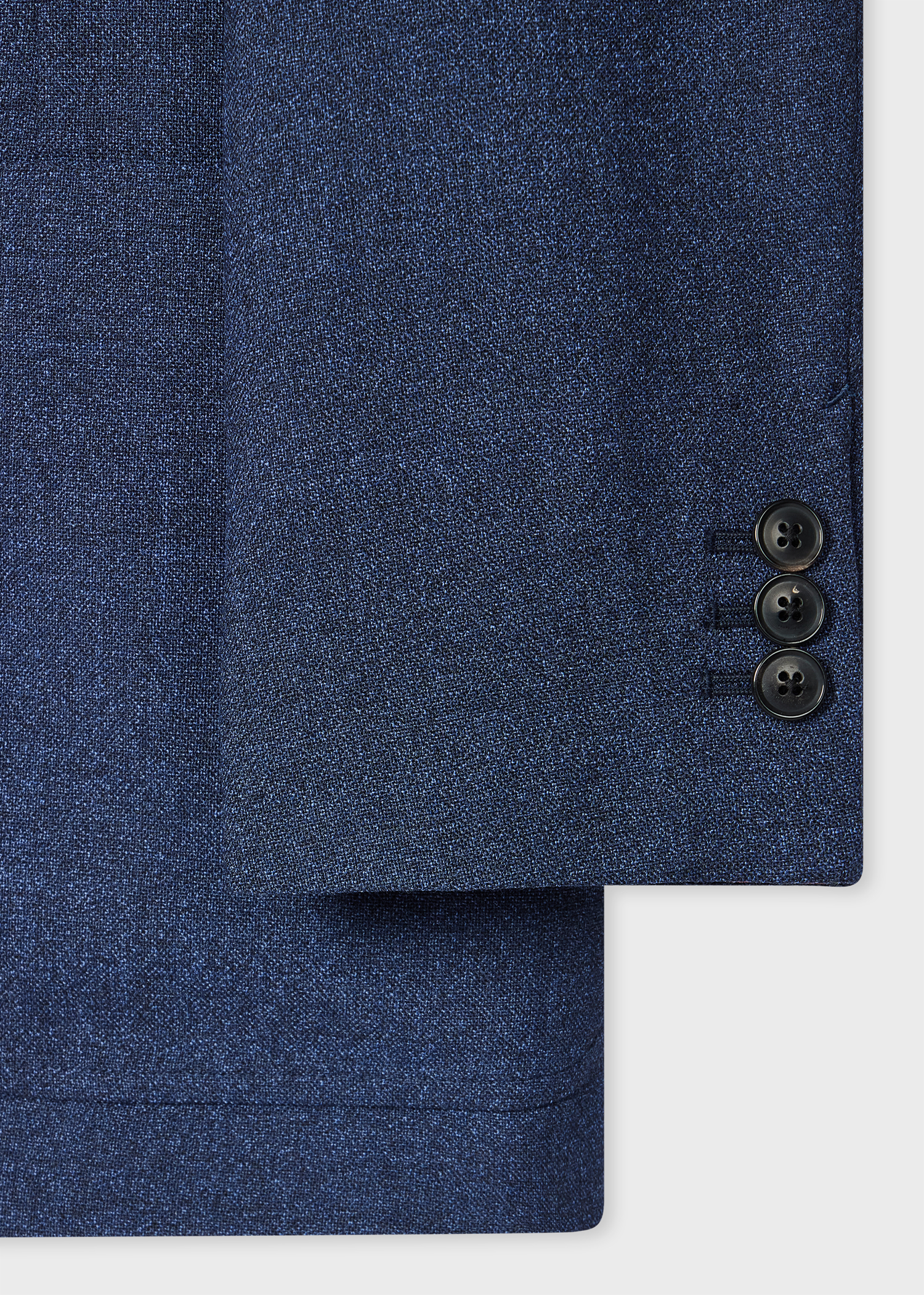 Blue Two-Ply Merino Wool Patch-Pocket Blazer thumbnail 4