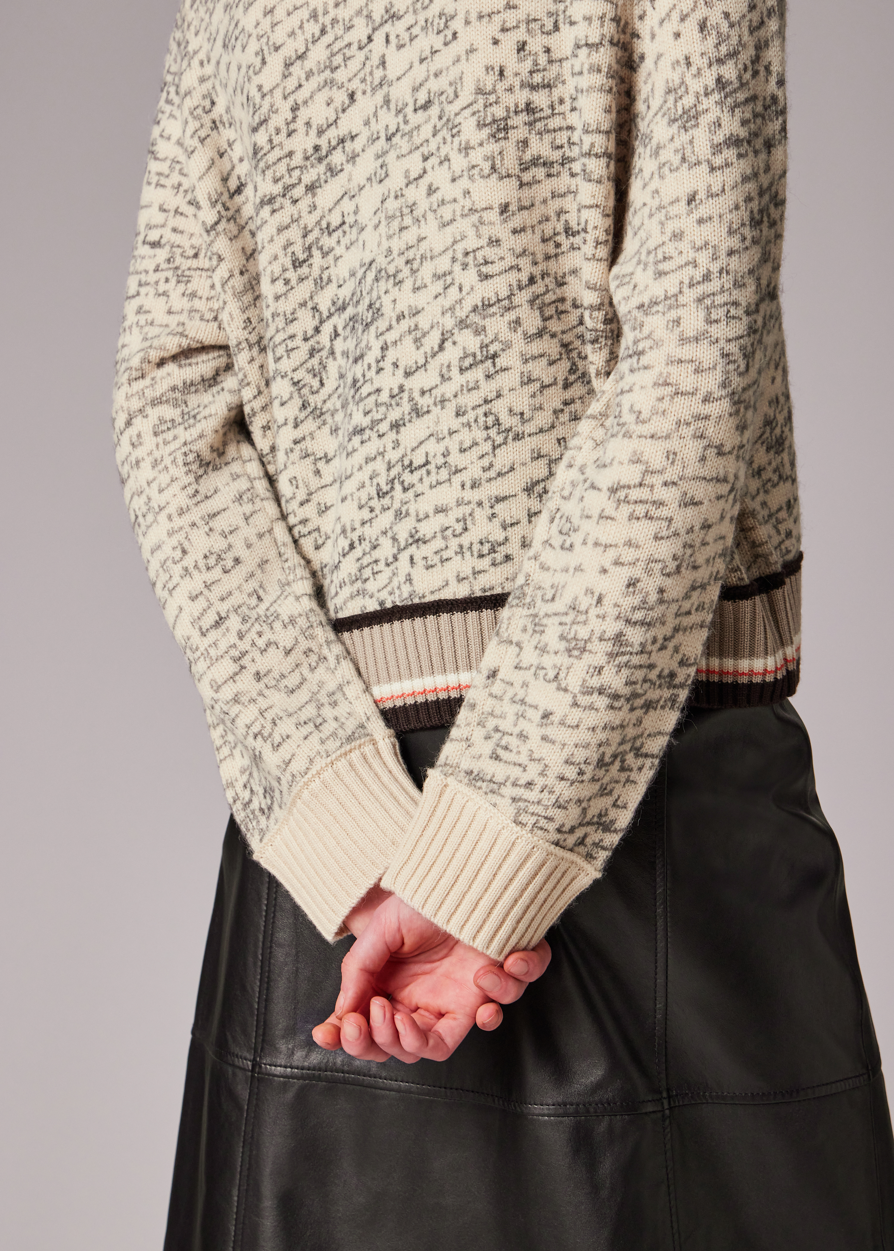 Paul Smith Women's Orange 'Travel Scarf' Silk Panel Cardigan