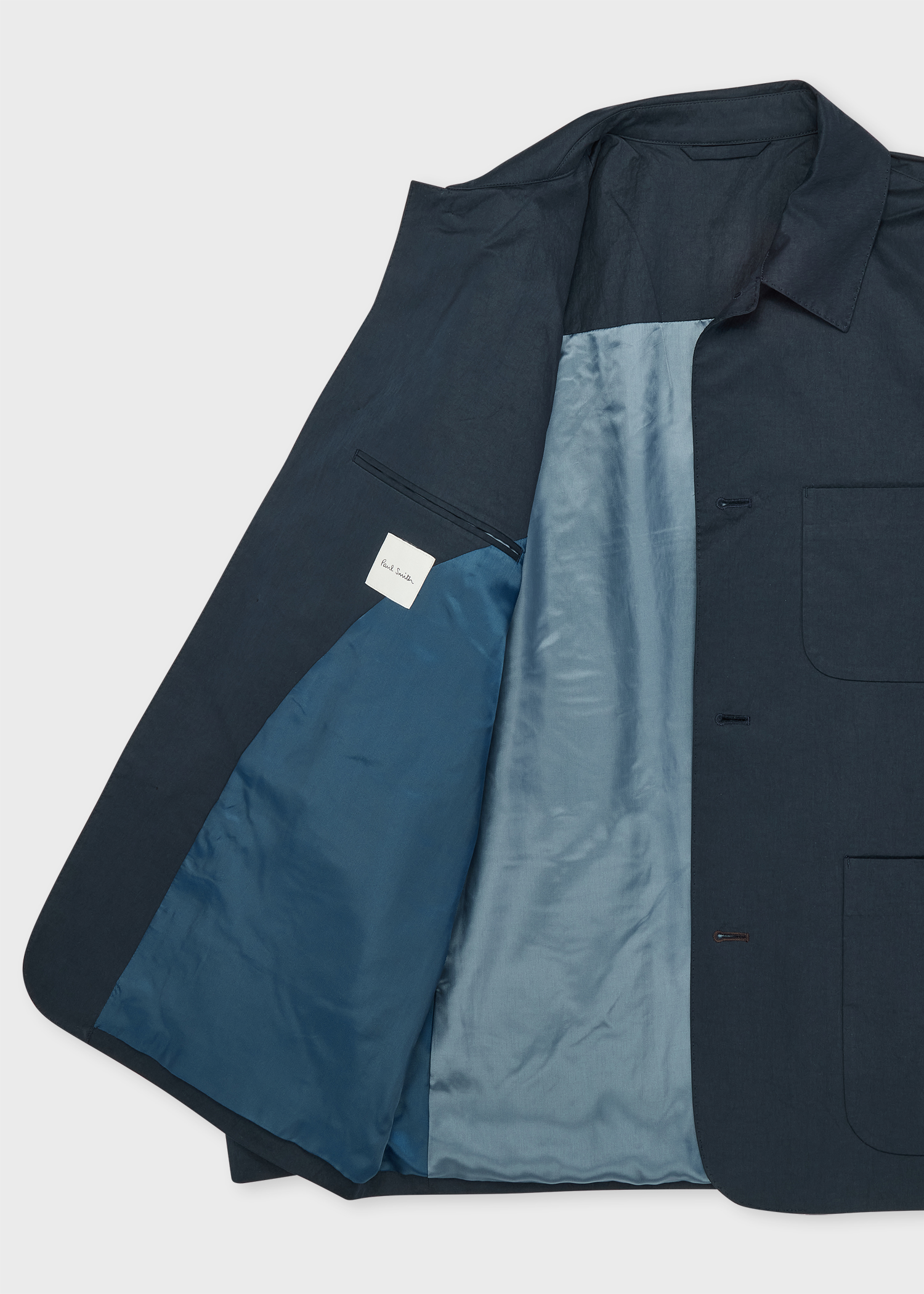 Men's Navy Peached Nylon-Blend Work Jacket