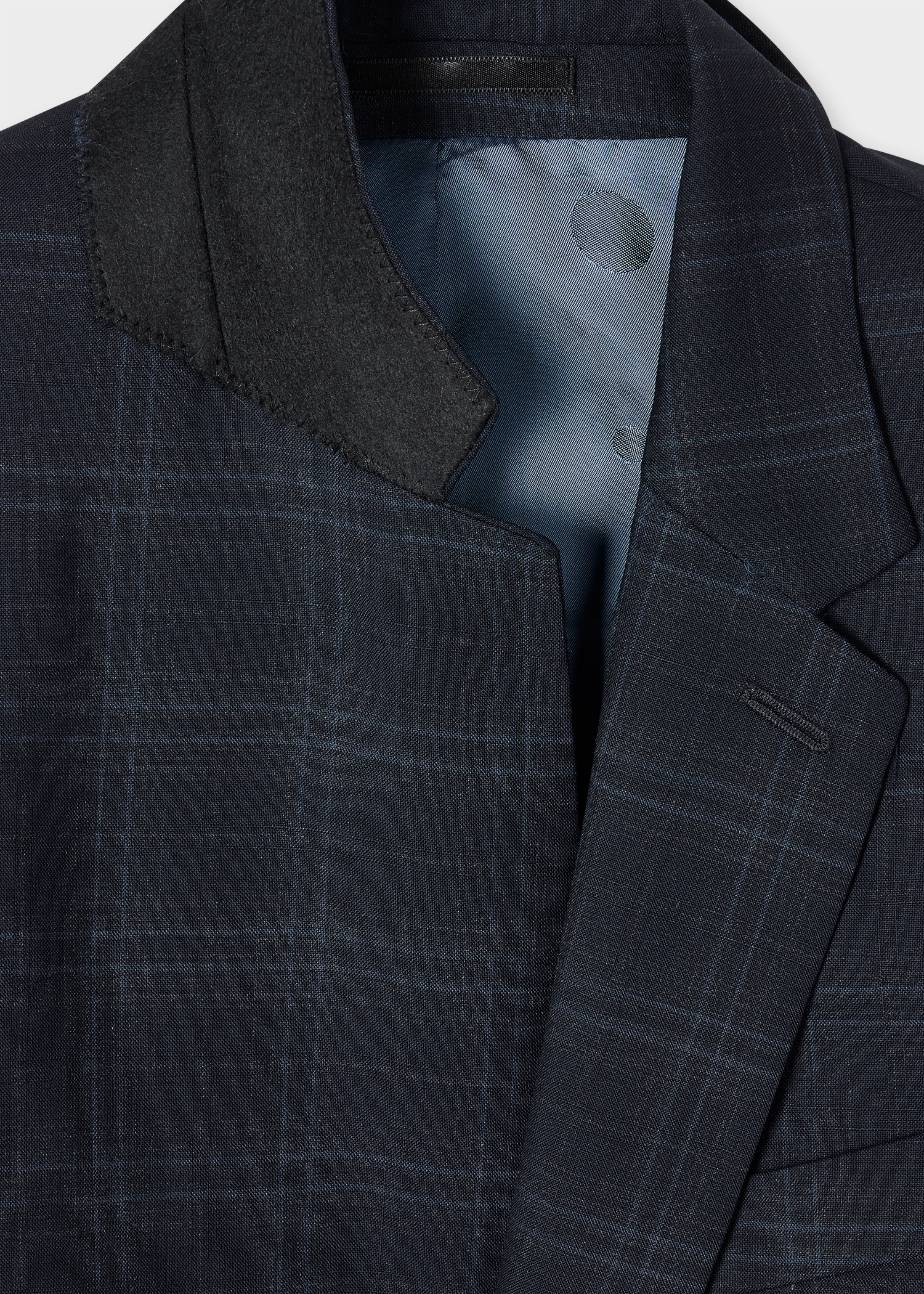 The Soho - Tailored-Fit Navy Check Wool Suit thumbnail 2