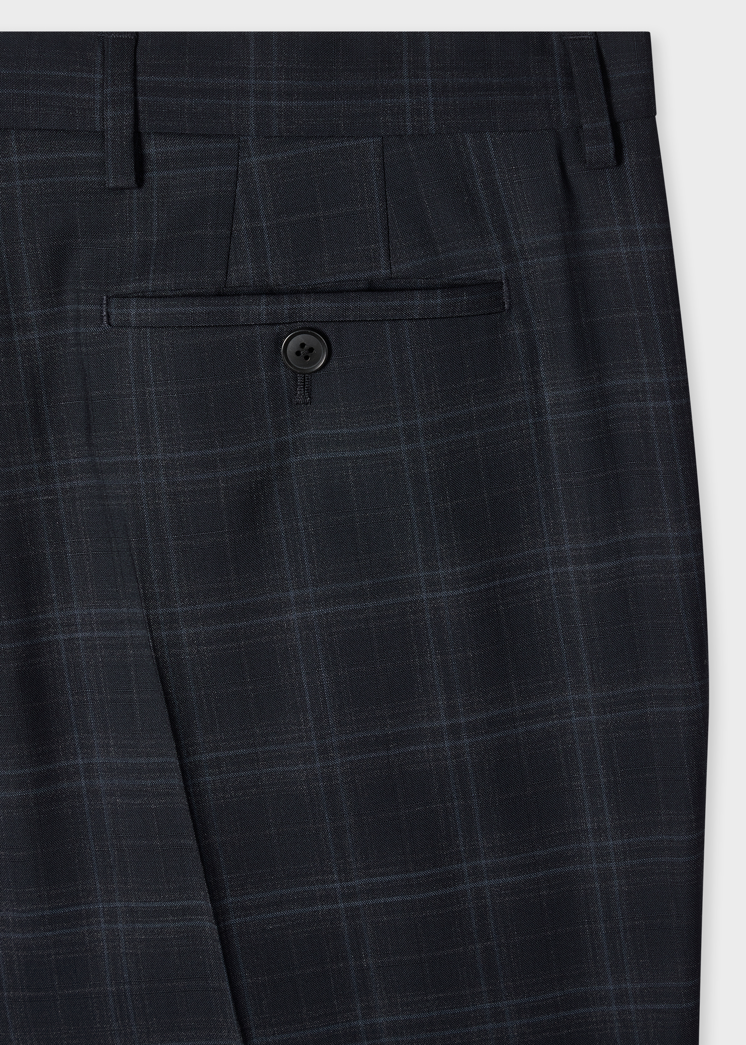 The Soho - Tailored-Fit Navy Check Wool Suit thumbnail 5
