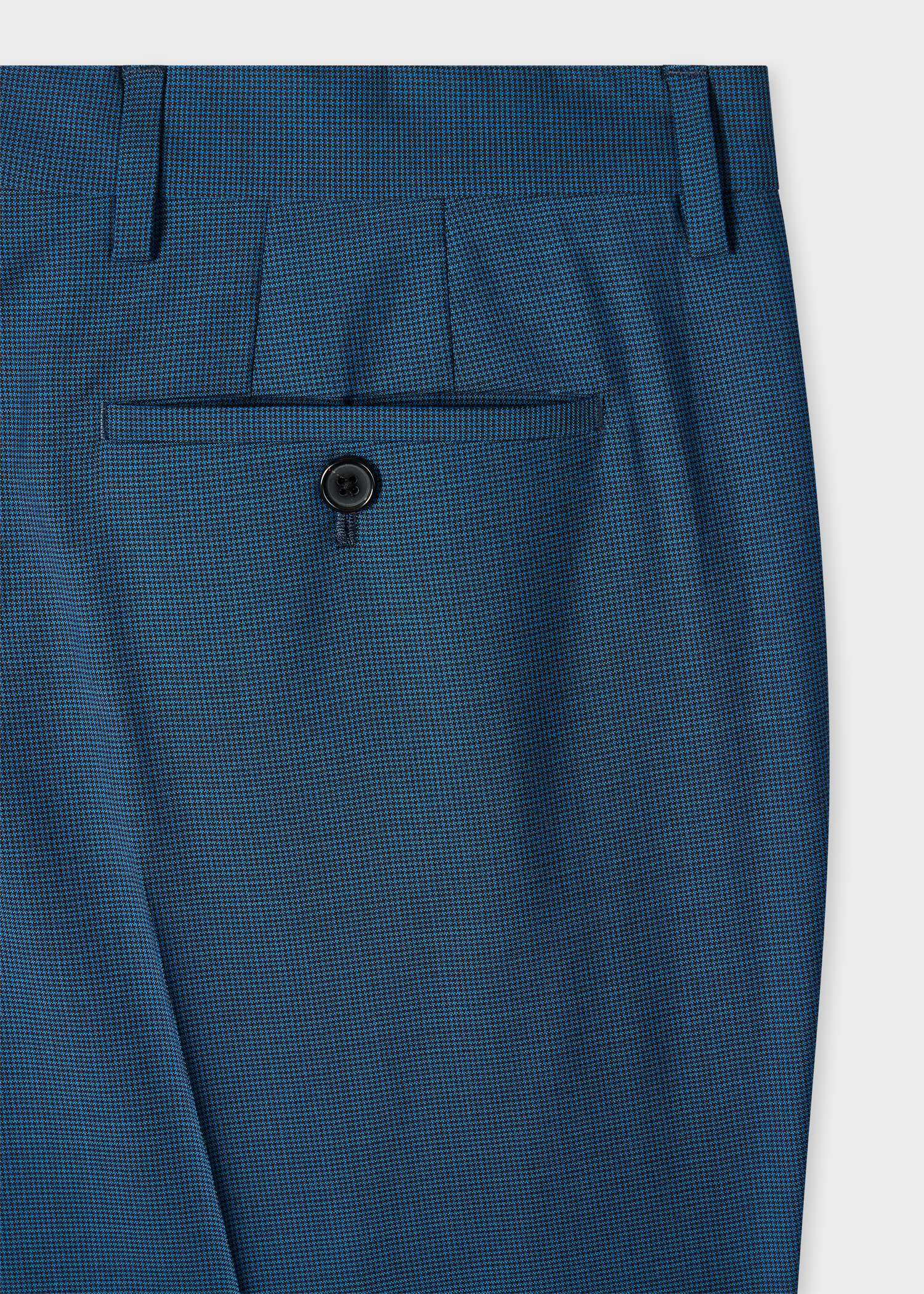 The Soho - Tailored-Fit Petrol Blue Puppytooth Suit thumbnail 6