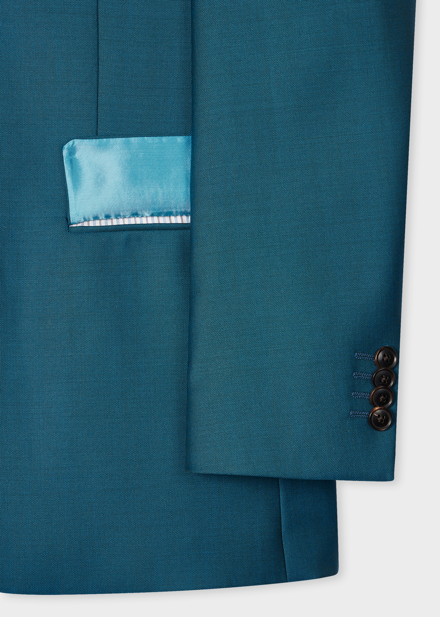 The Soho - Tailored-Fit Teal Wool Suit thumbnail 3