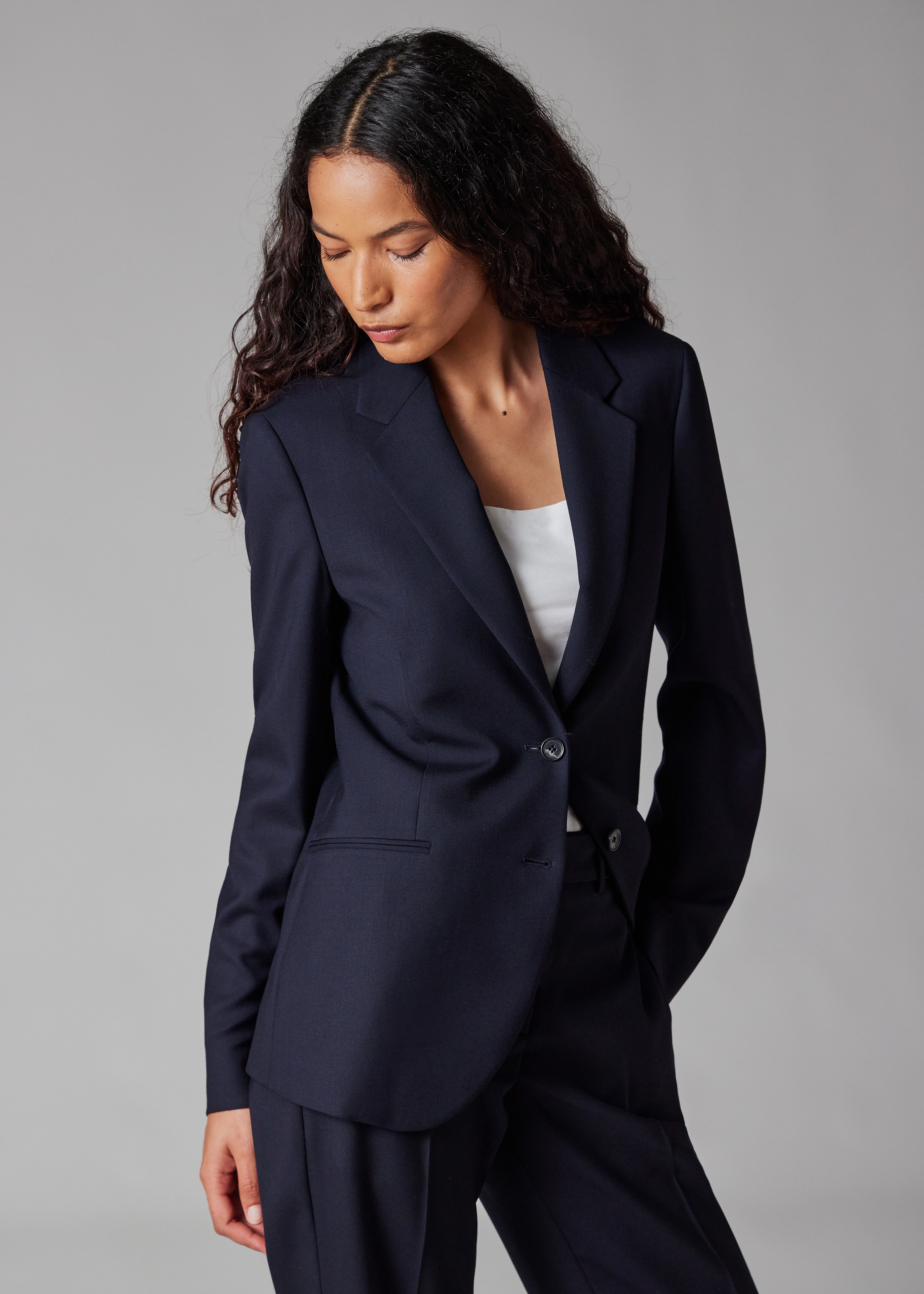 Paul Smith A Suit To Travel - Women's Dark Navy Two-Button Wool