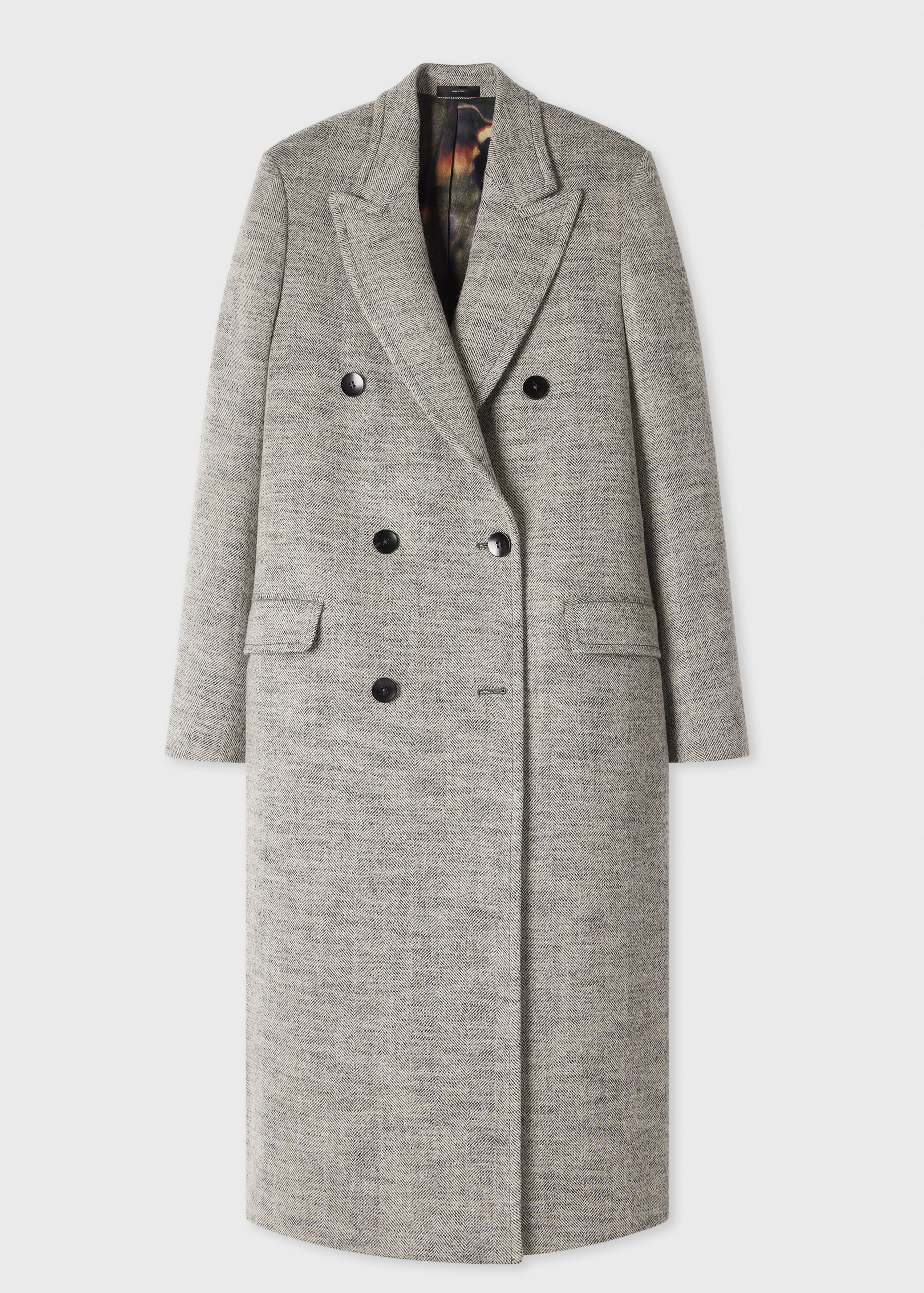 Women's Herringbone Double Breasted Coat